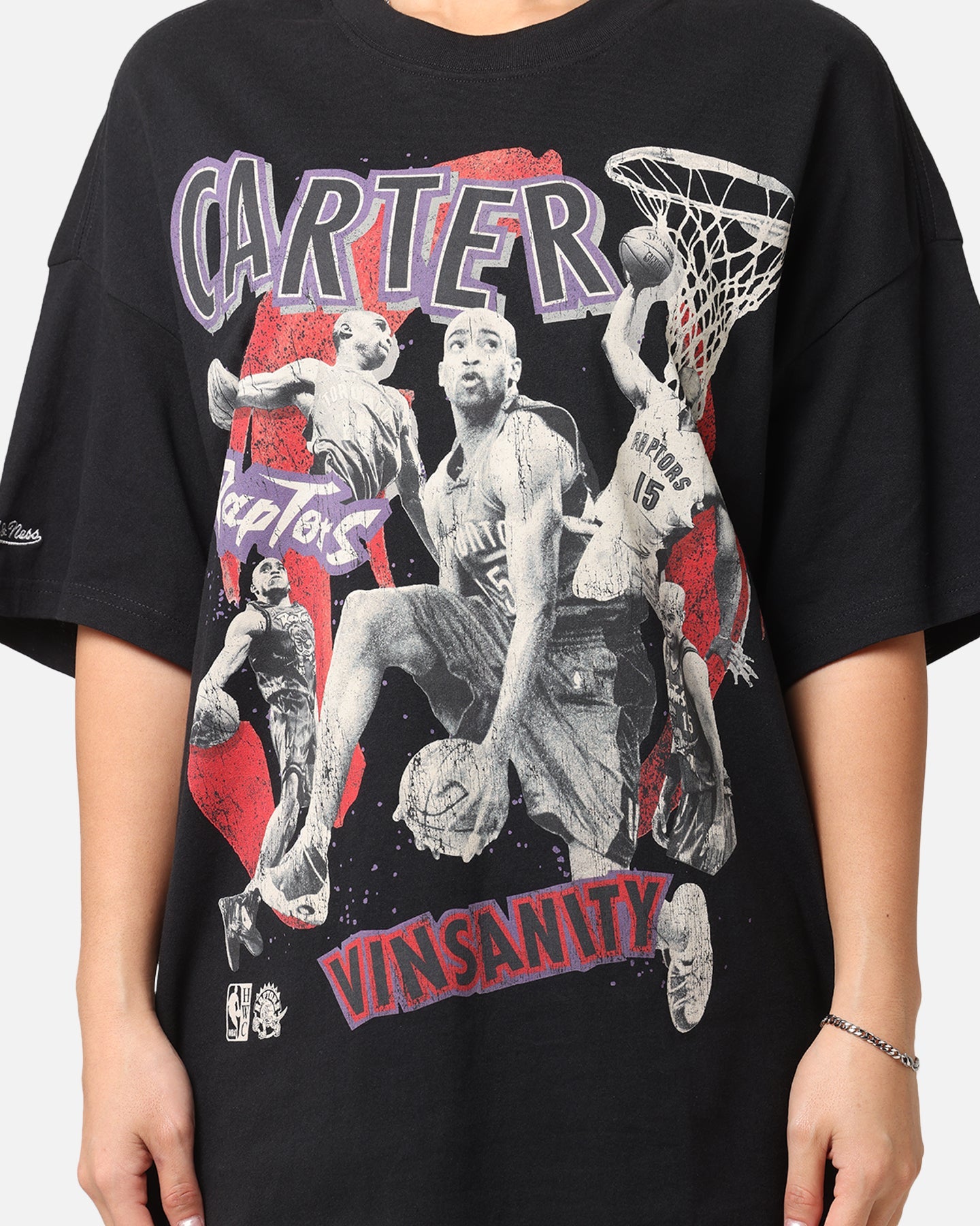 Mitchell & Ness Toronto Raptors Vince Carter Abstract Player T-Shirt Faded Black Style001