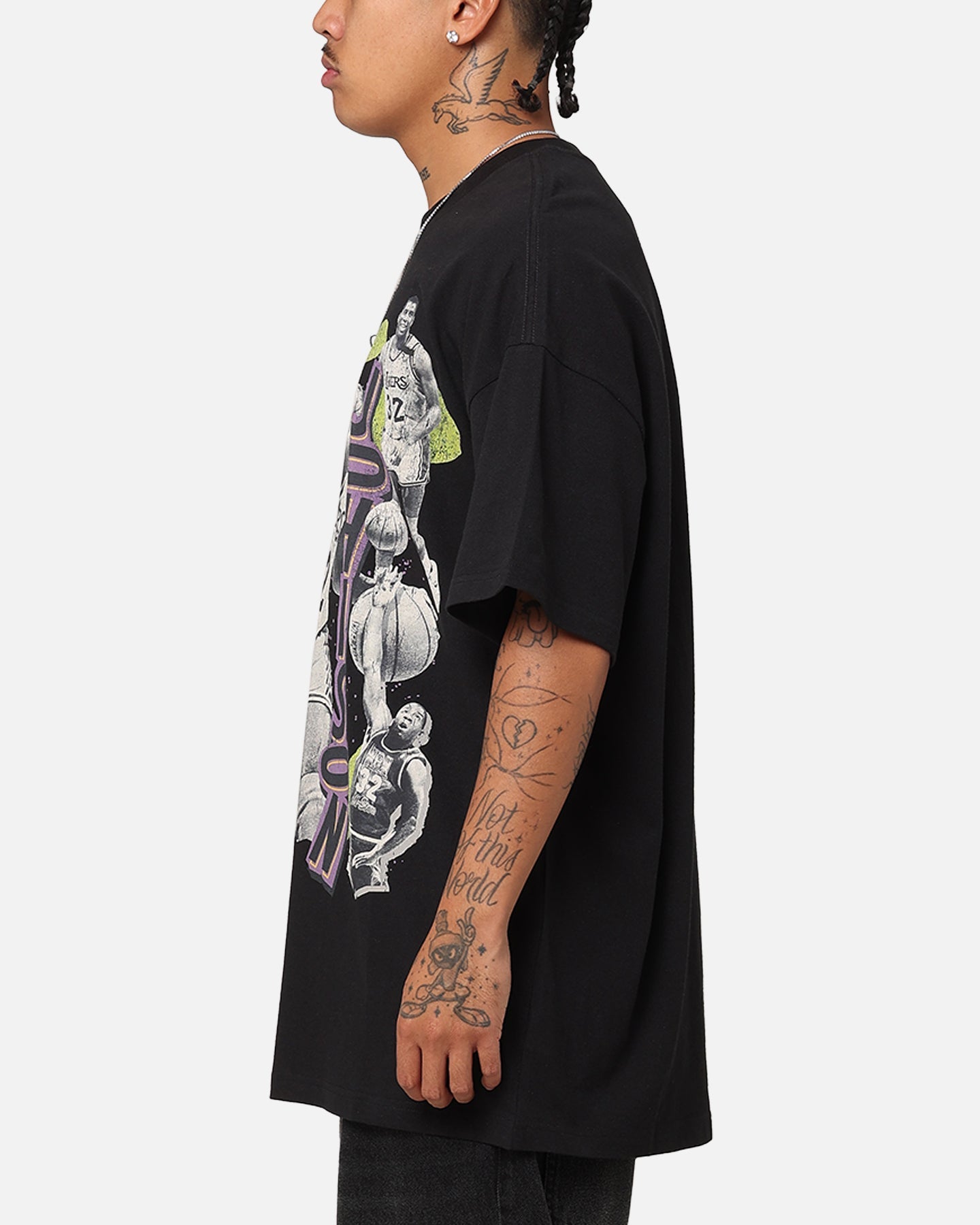 Mitchell & Ness Los Angeles Lakers Magic Johnson Abstract Player T-Shirt Faded Black