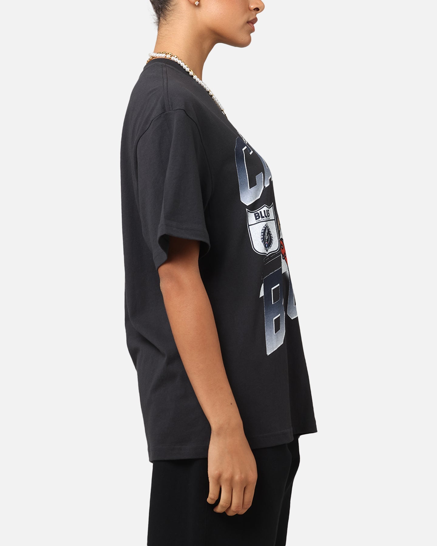 Mitchell & Ness Carlton Blues Mascot Character T-Shirt Faded Black Style001