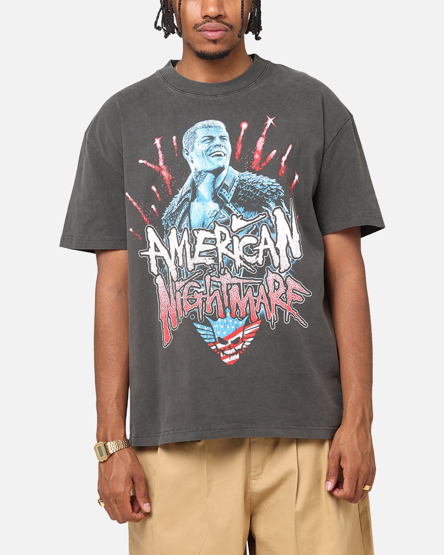 Culture Kings X WWE Cody Rhodes Heavy T-Shirt Black Wash