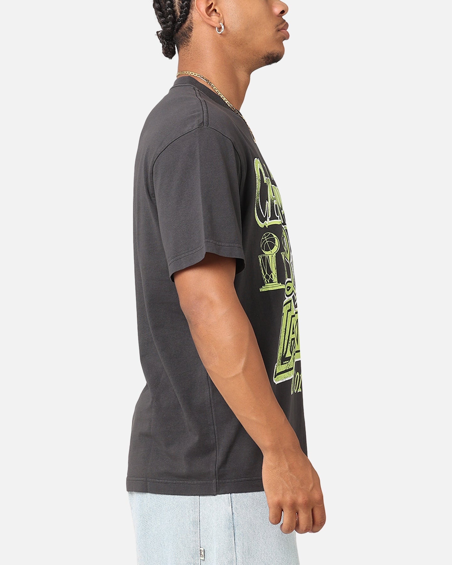 Mitchell & Ness Los Angeles Lakers Championship Neon T-Shirt Overdyed Black