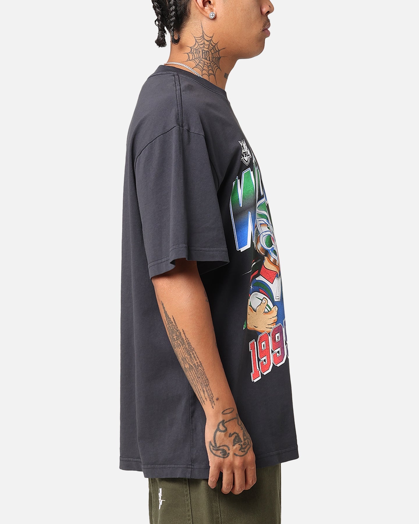 Mitchell & Ness Auckland Warriors 1995 Season T-Shirt Faded Black