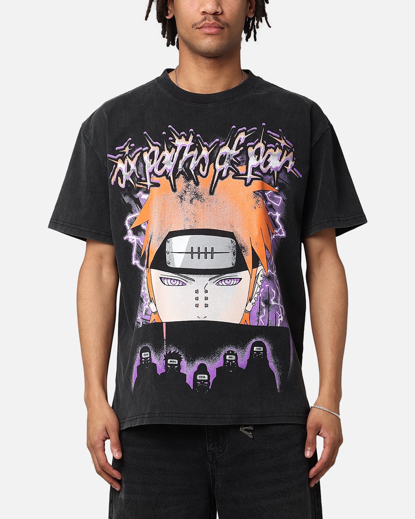 Goat Crew X Naruto Six Paths Of Pain Heavy T-Shirt Vintage Black