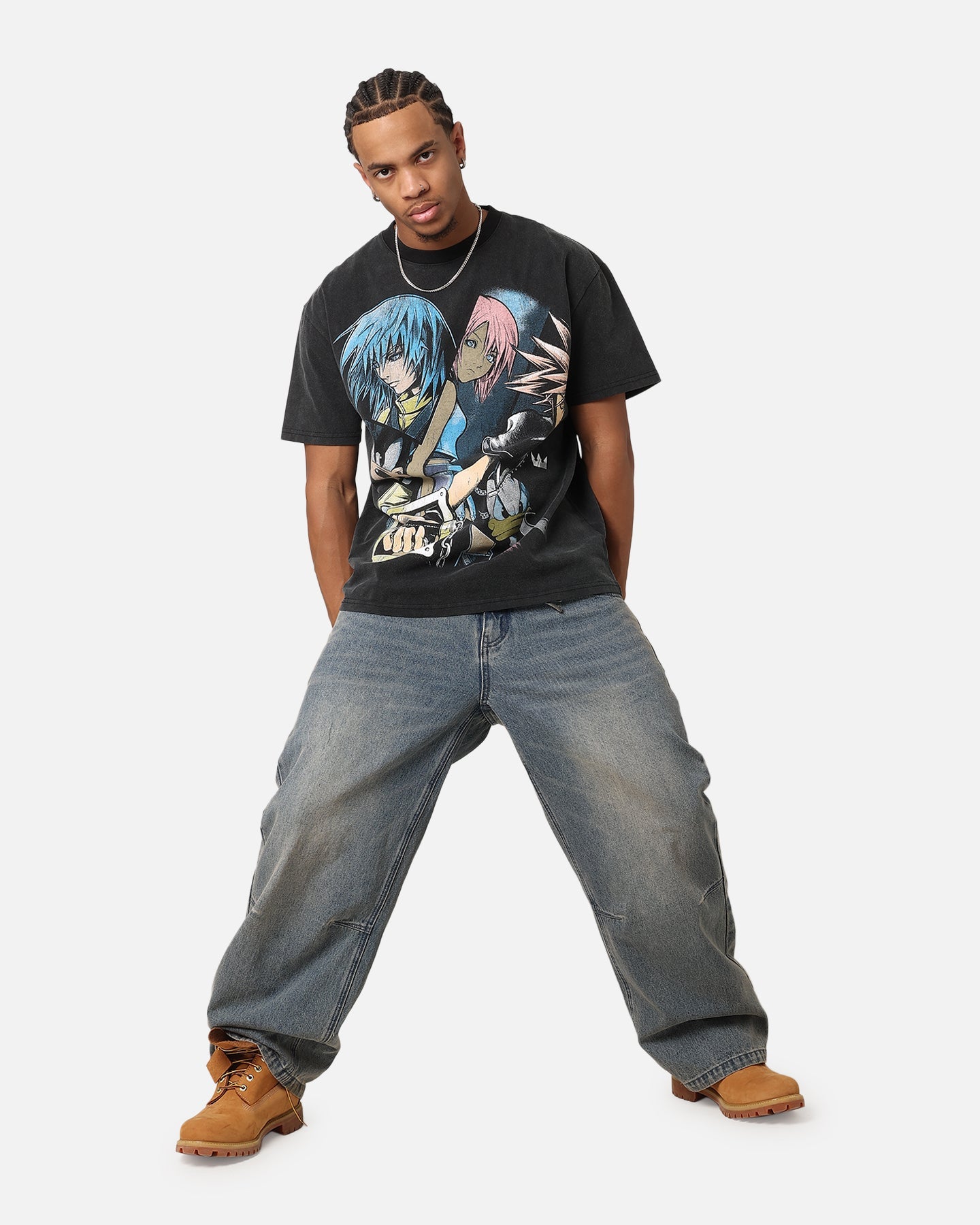 Goat Crew X Kingdom Hearts Poster Heavy T-Shirt Vintage Black