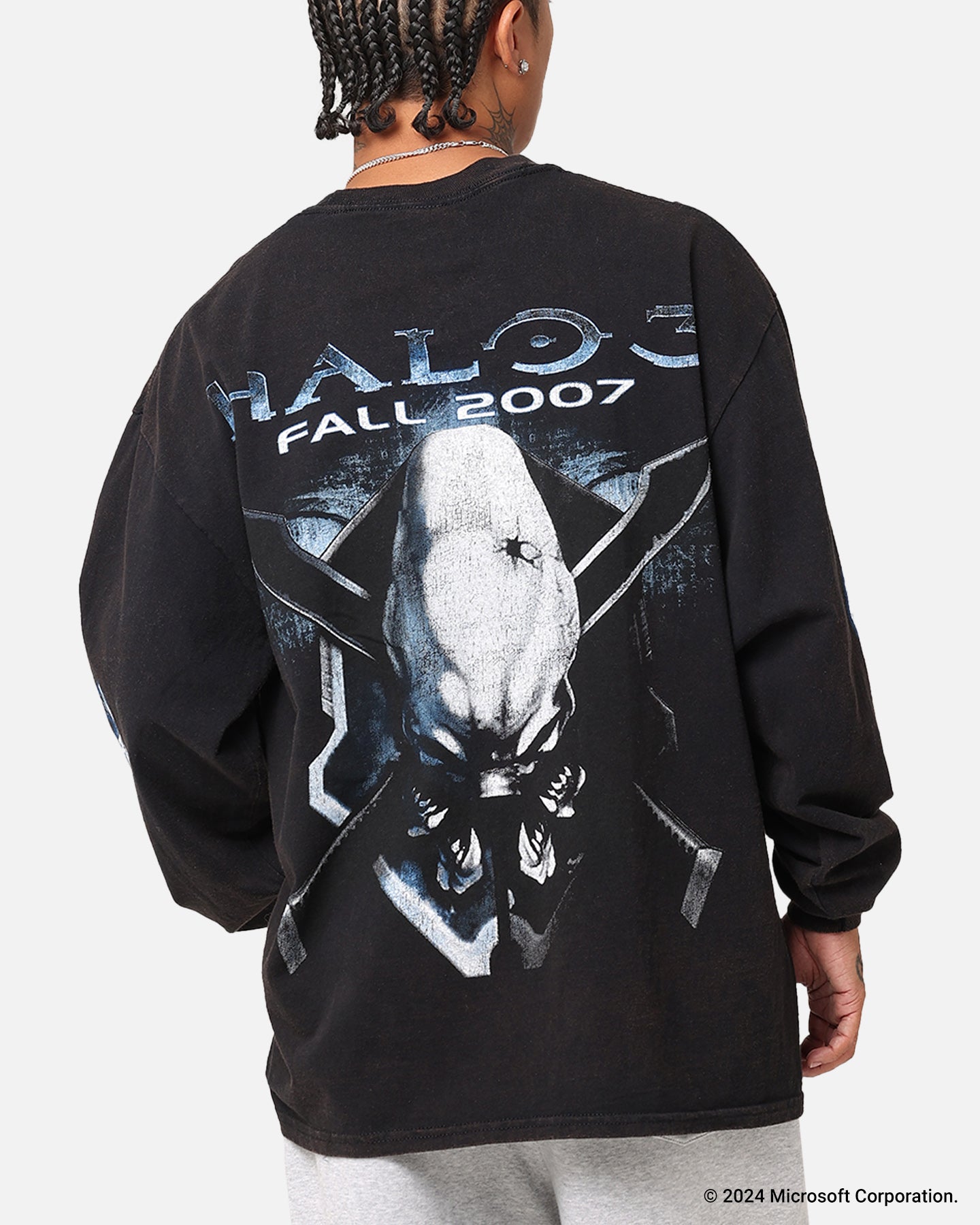 Goat Crew X Halo Halo Legendary Long Sleeve T-Shirt Black Wash