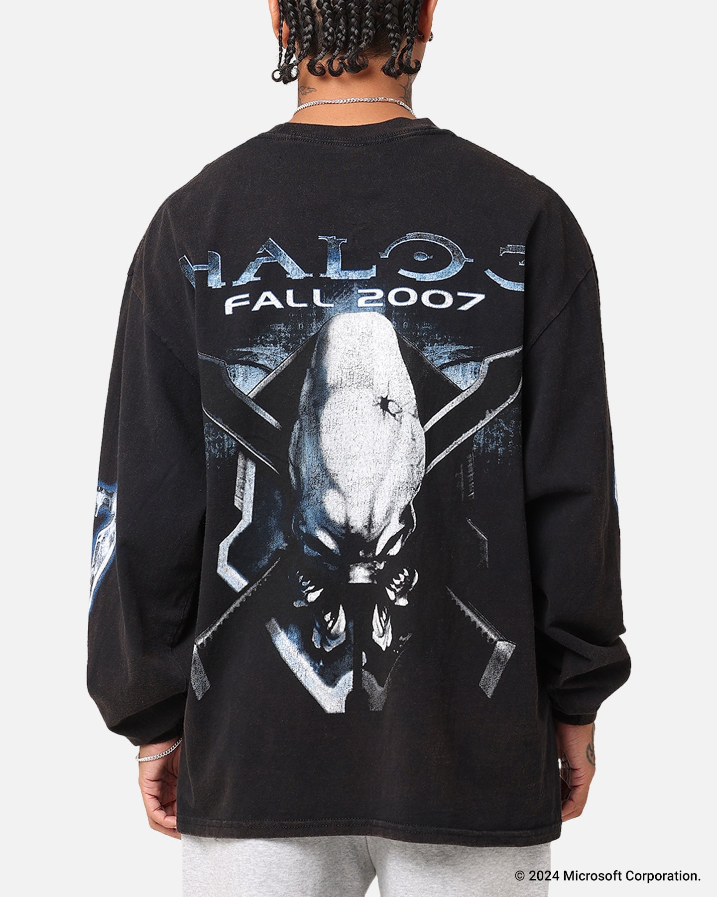 Goat Crew X Halo Halo Legendary Long Sleeve T-Shirt Black Wash