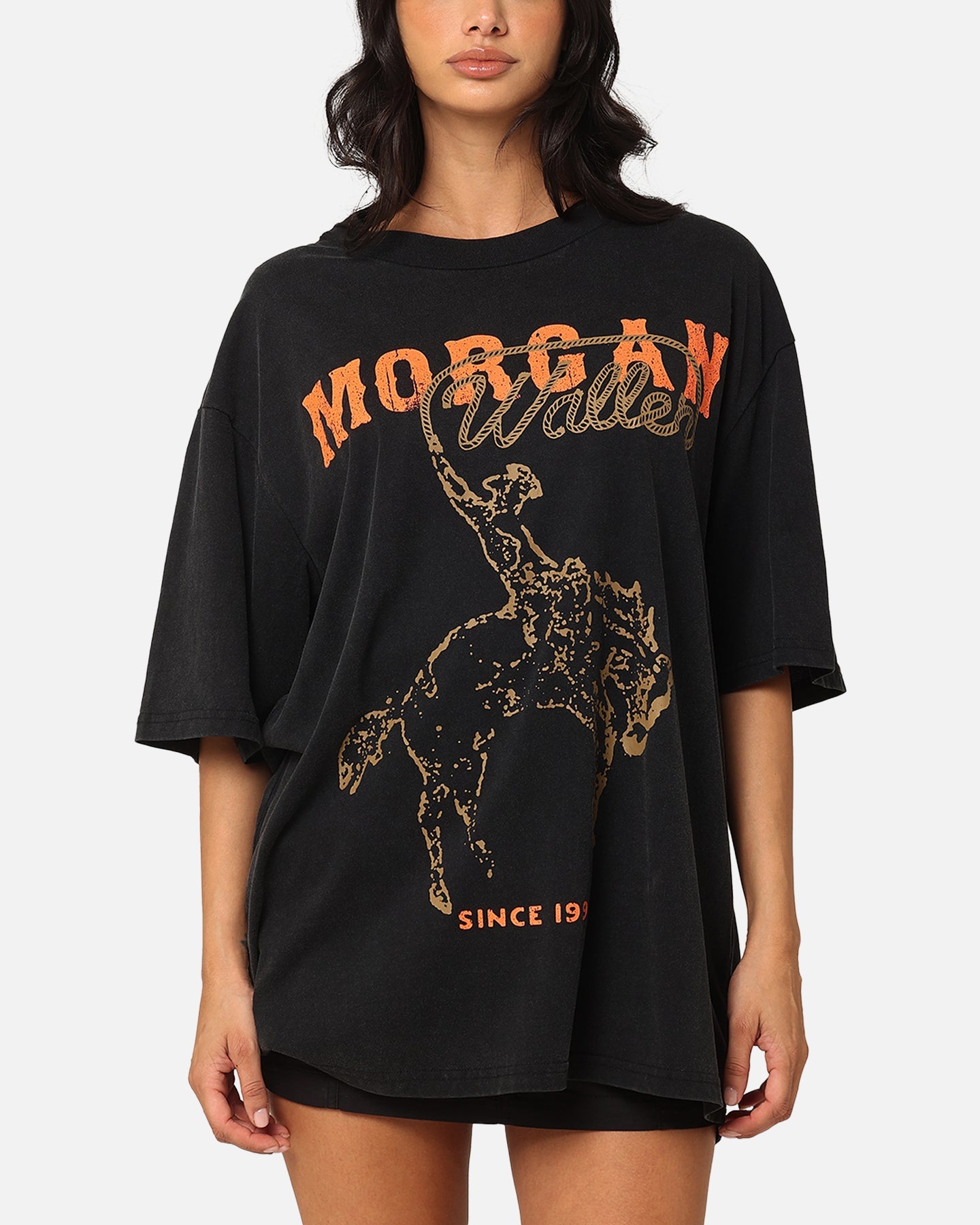 Morgan Wallen Cowboy T-Shirt Washed Black Style001