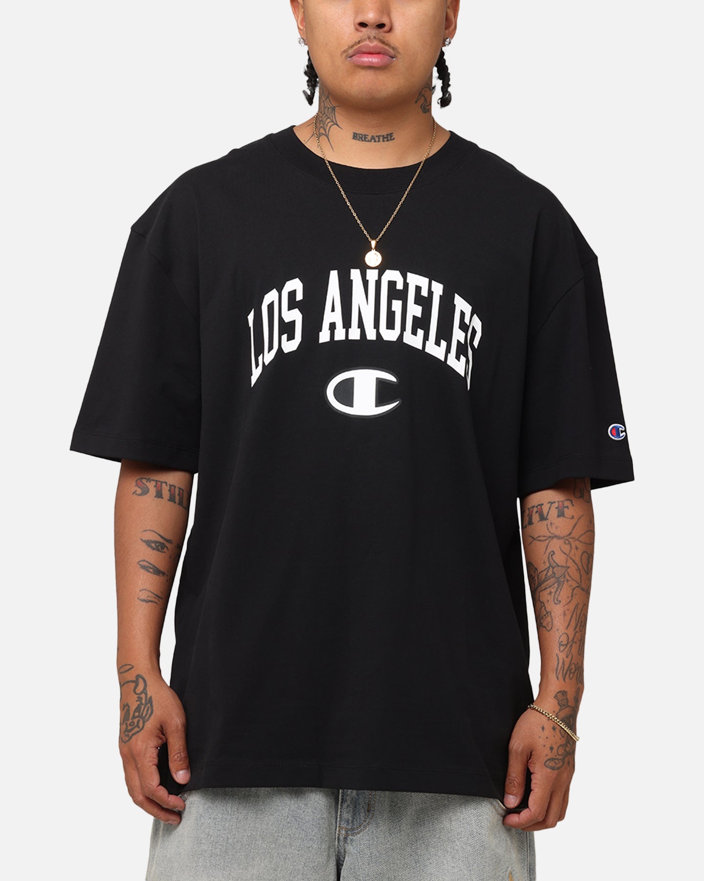 Champion Heritage Los Angeles Logo Graphic T-Shirt Black