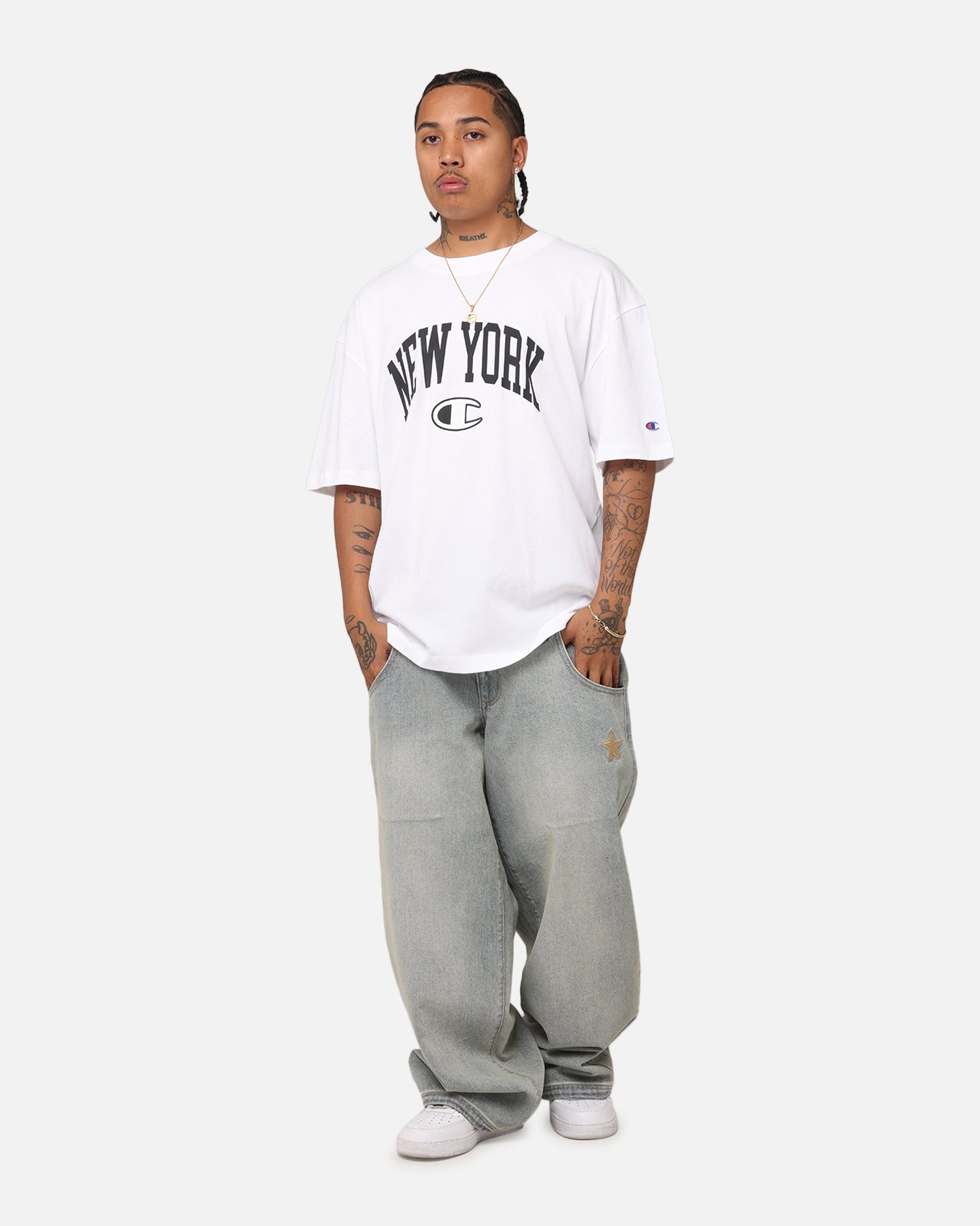 Champion Heritage New York Logo Graphic T-Shirt White