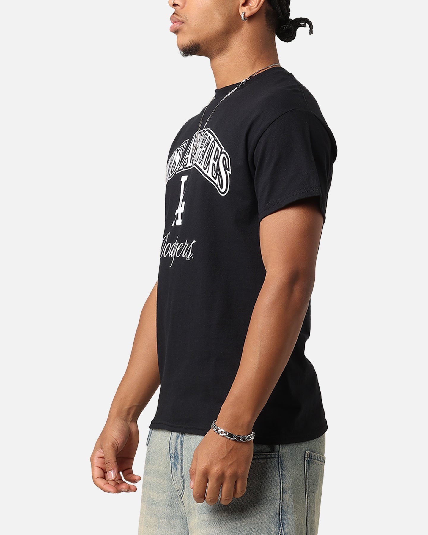 Majestic Athletic Los Angeles Dodgers Blecker Team Arch T-Shirt Black Style001