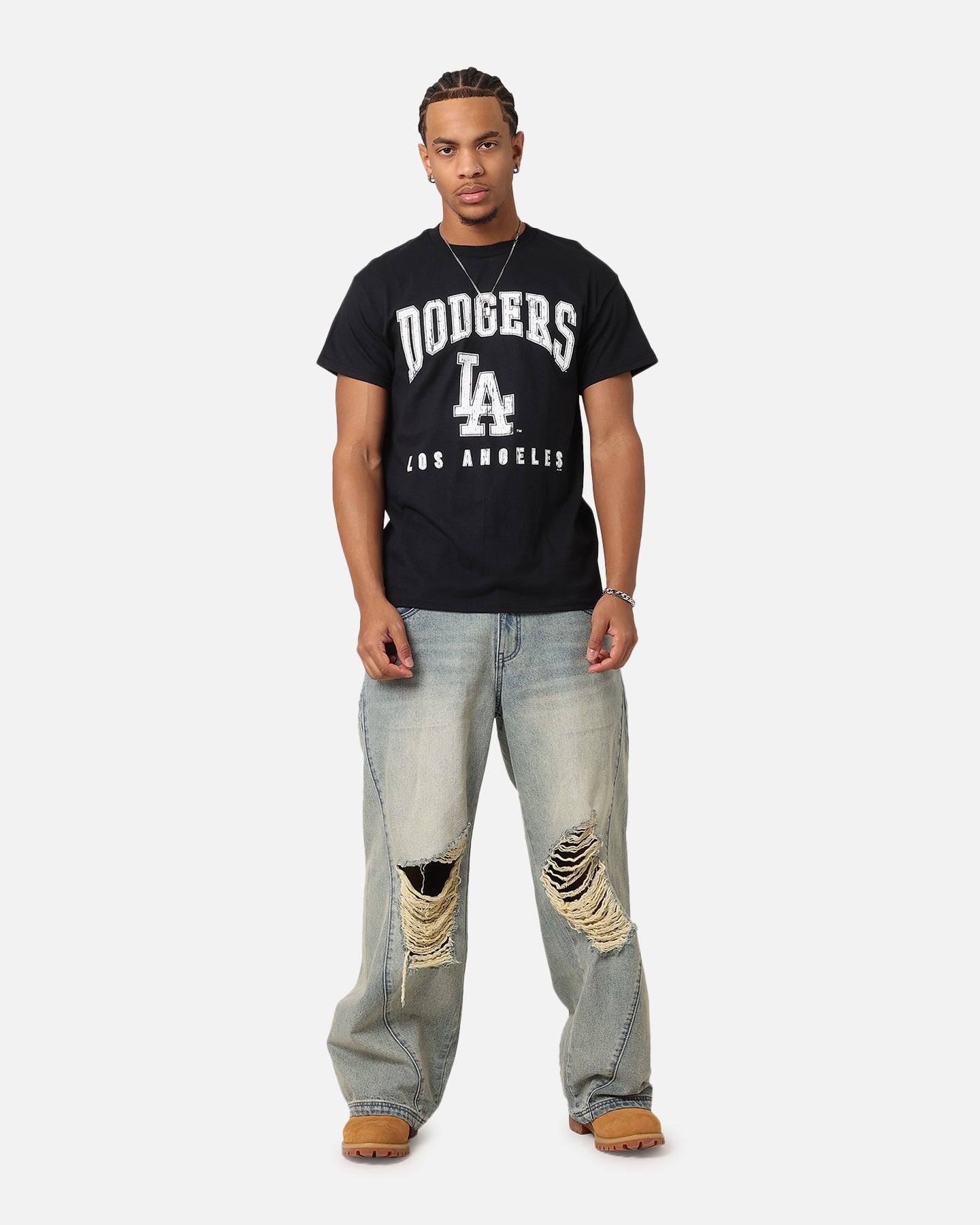 Majestic Athletic Los Angeles Dodgers Blecker Team Arch T-Shirt Black