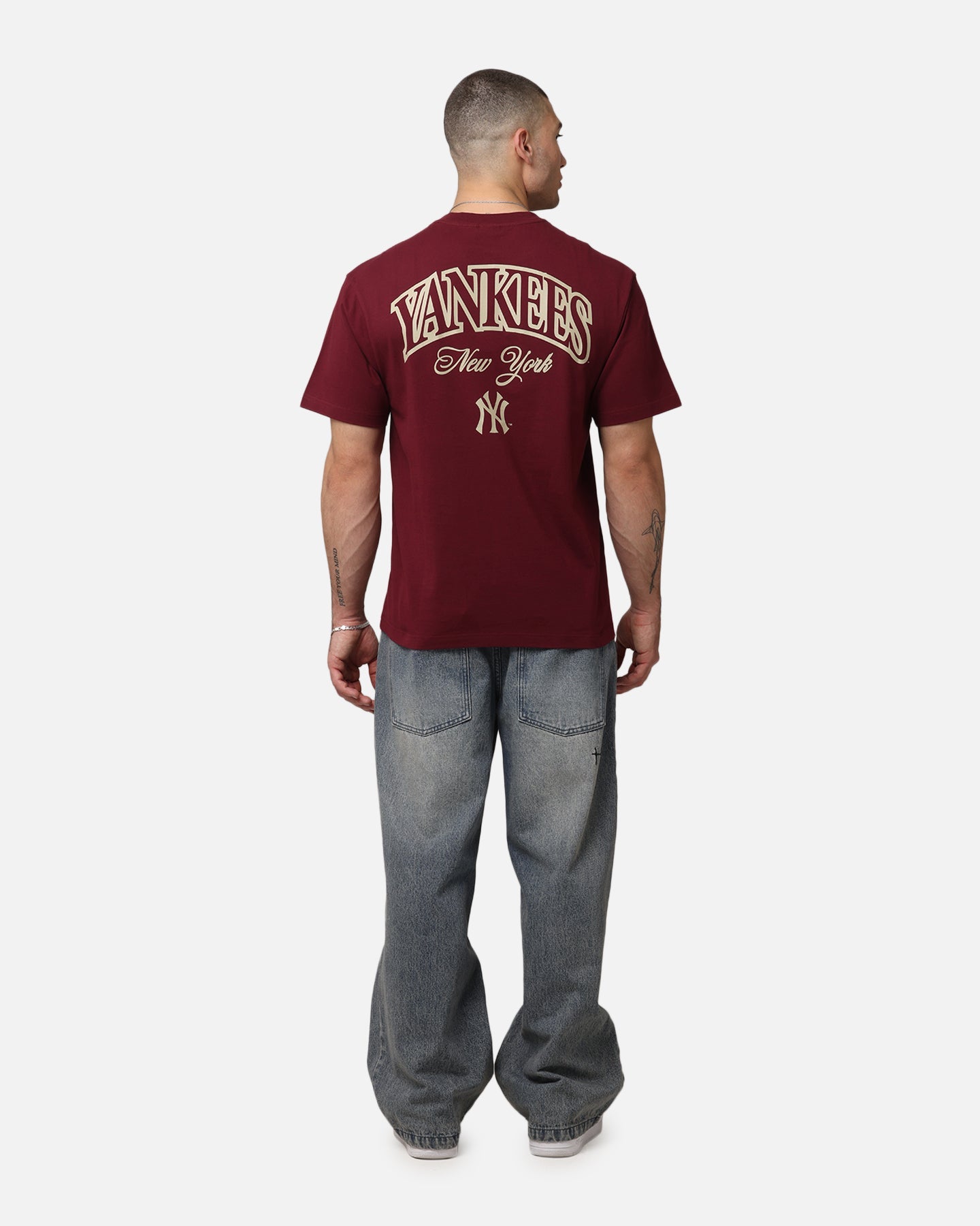 Majestic Athletic New York Yankees Kenmare City Bulge T-Shirt Maroon