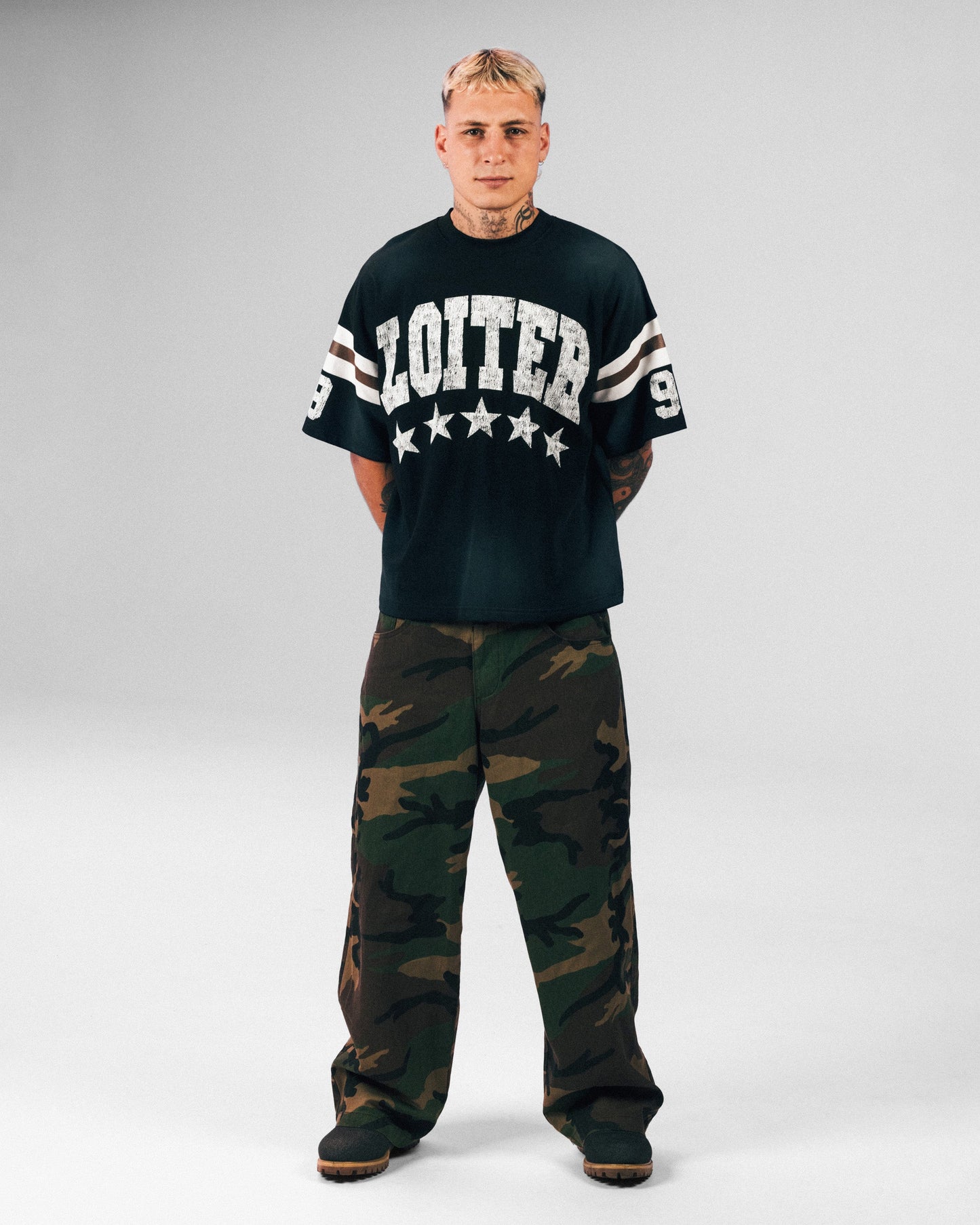 Loiter Star Jersey T-Shirt Black