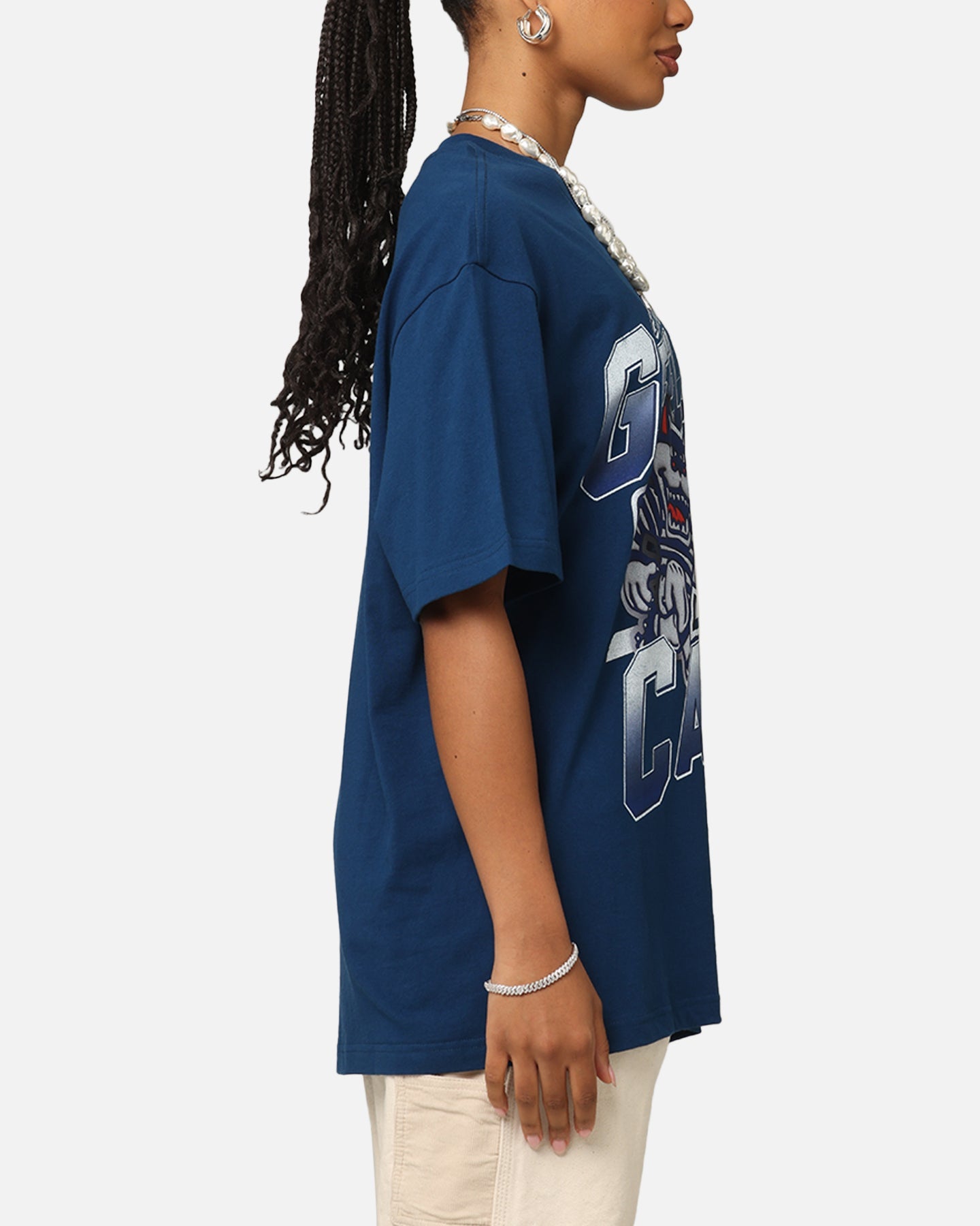 Mitchell & Ness Geelong Cats Mascot Character T-Shirt Blue Style001