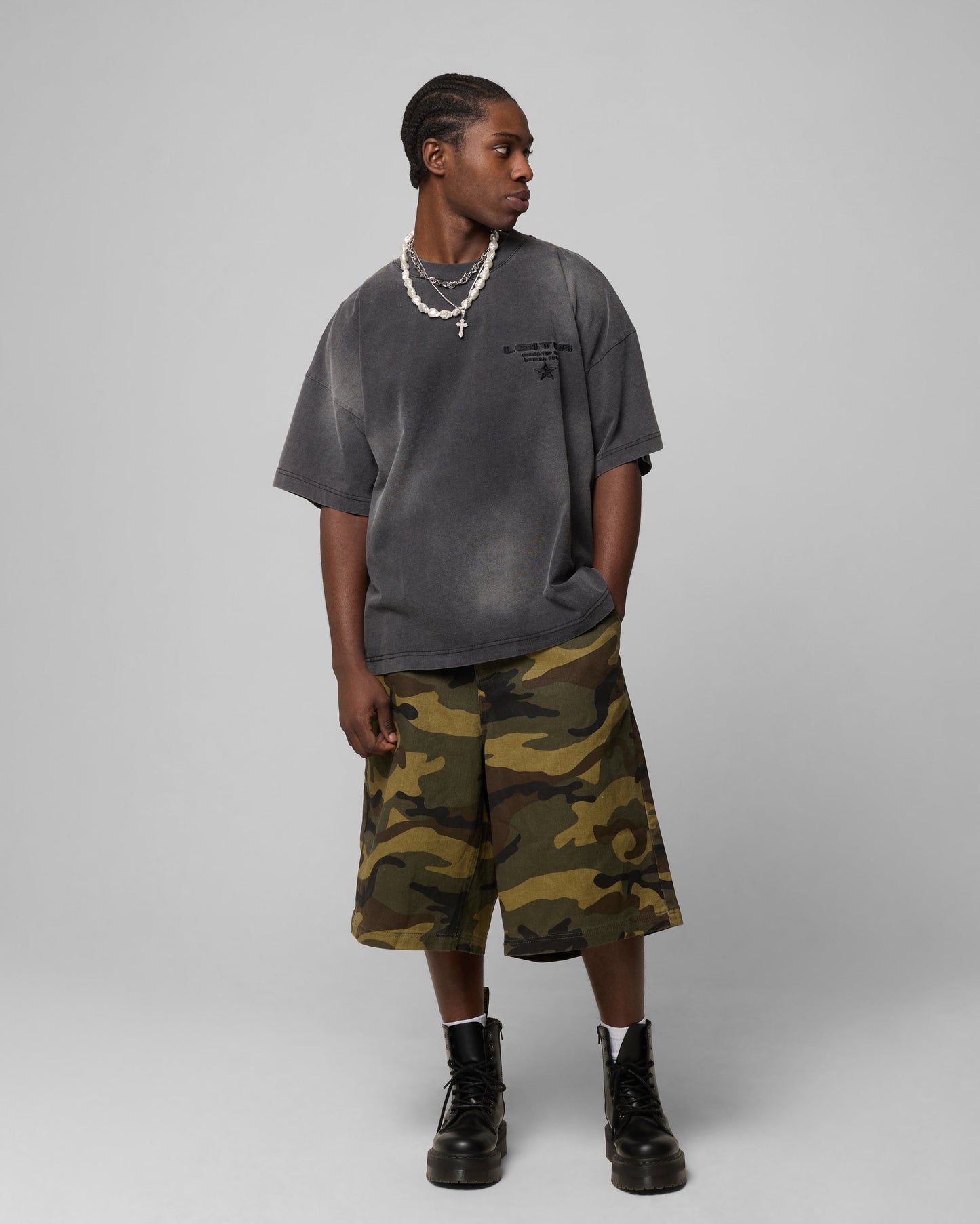 Loiter Celestial T-Shirt Charcoal