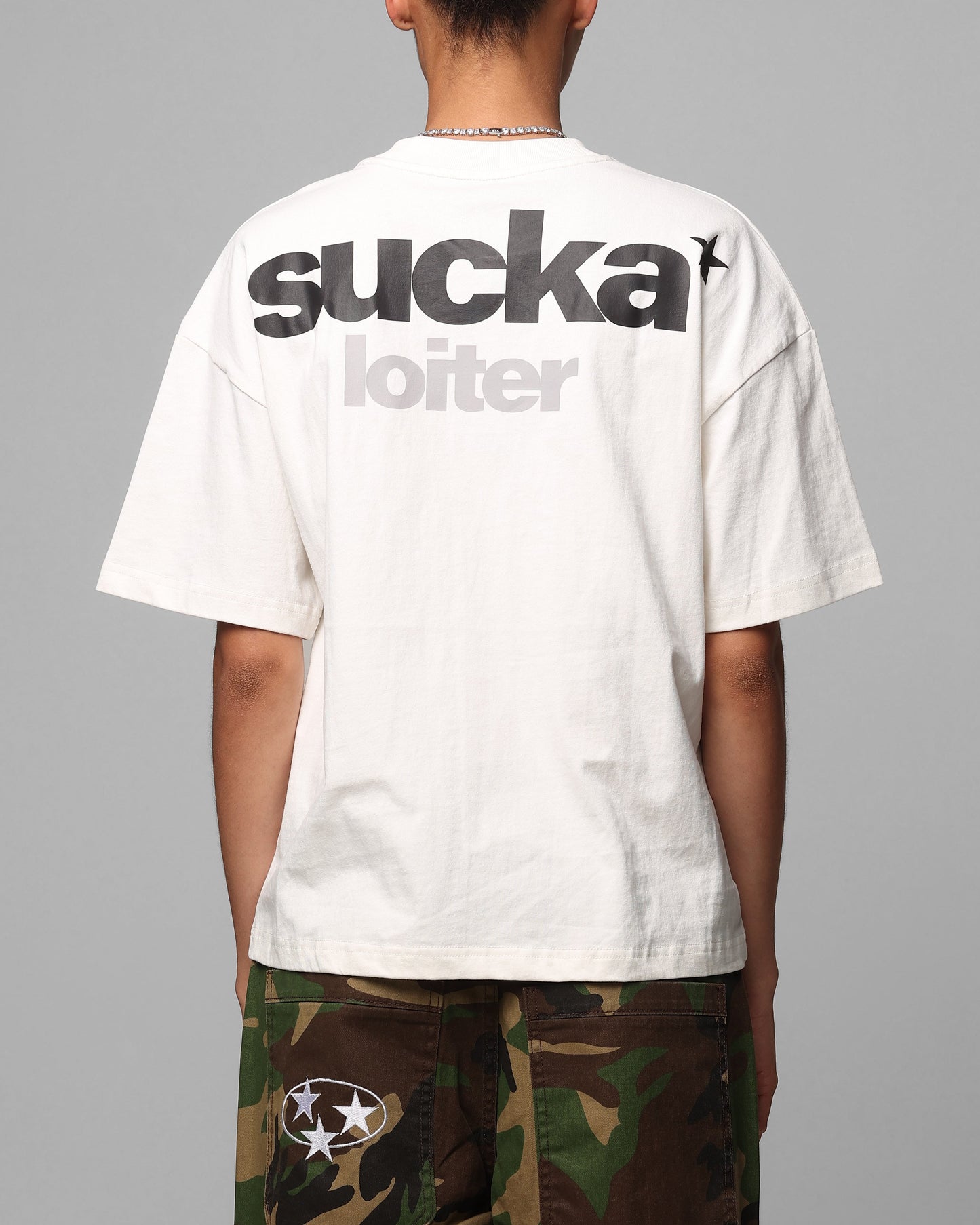 Loiter Sucka T-Shirt Off White Style001