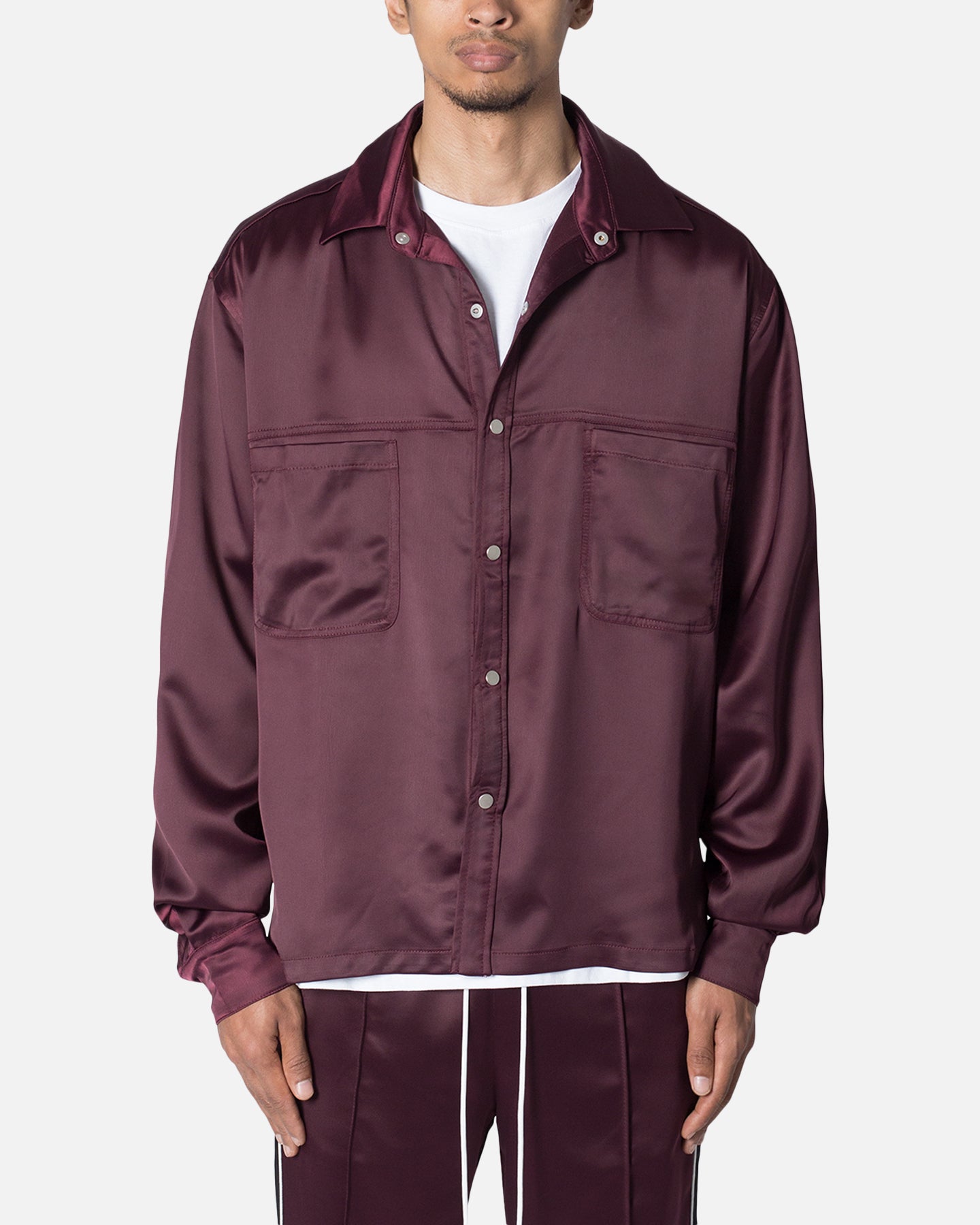 MNML Studded Pajama Shirt Burgundy