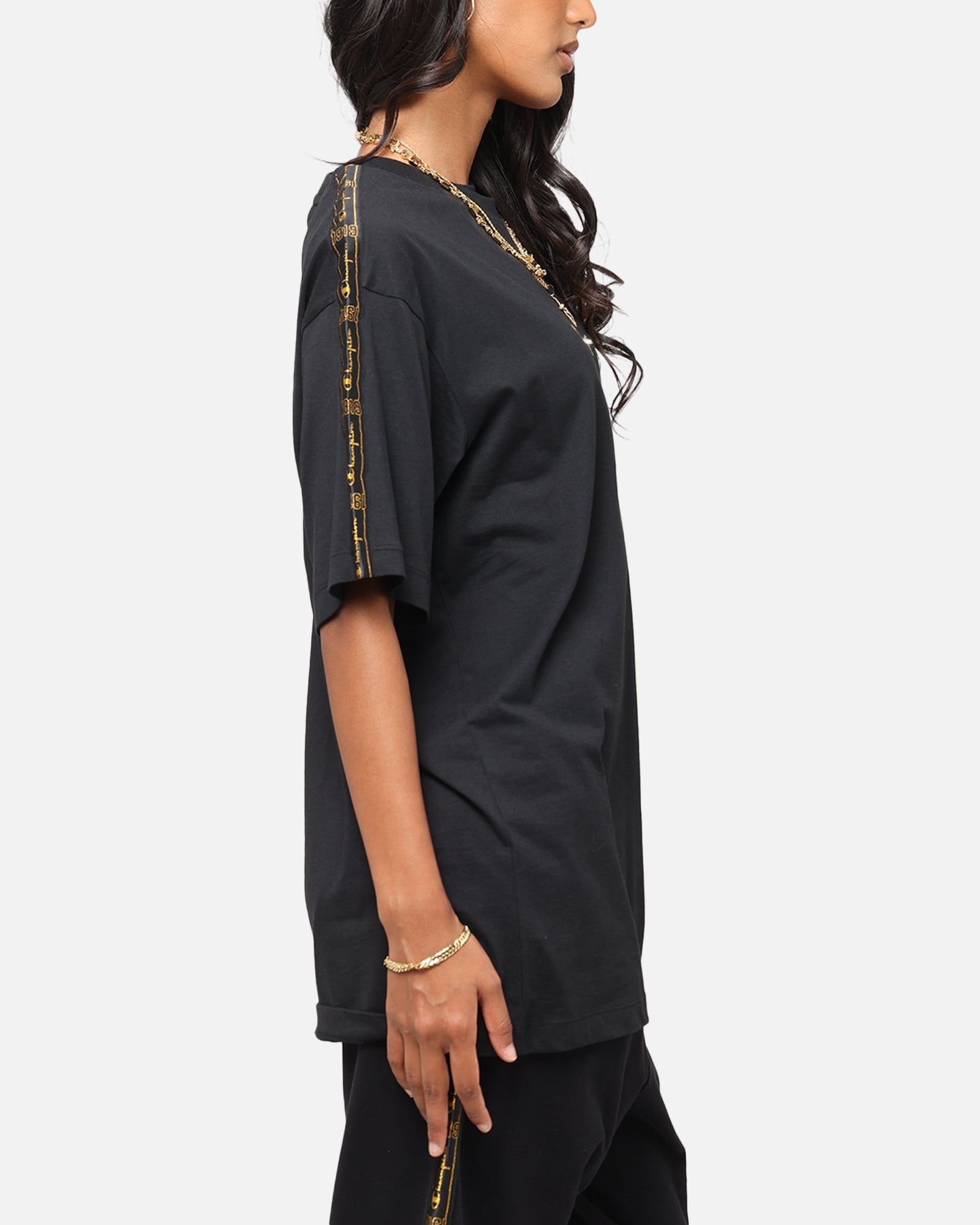 Champion Lux Taping T-Shirt Black Style001