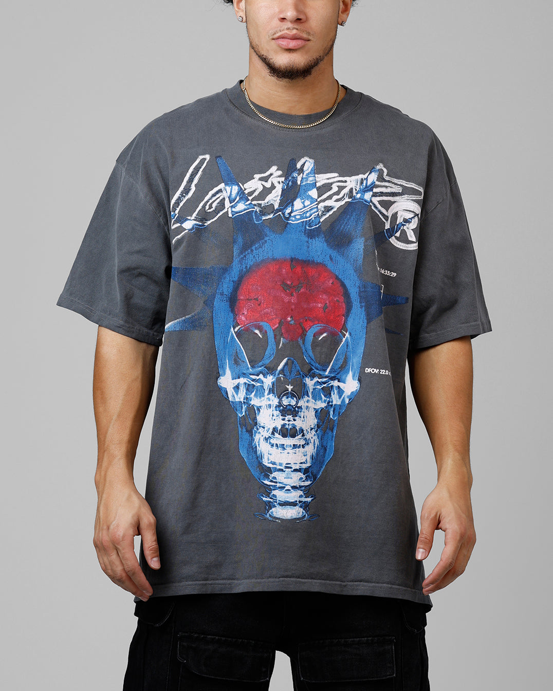 Loiter Brain Rot Vintage T-Shirt Charcoal