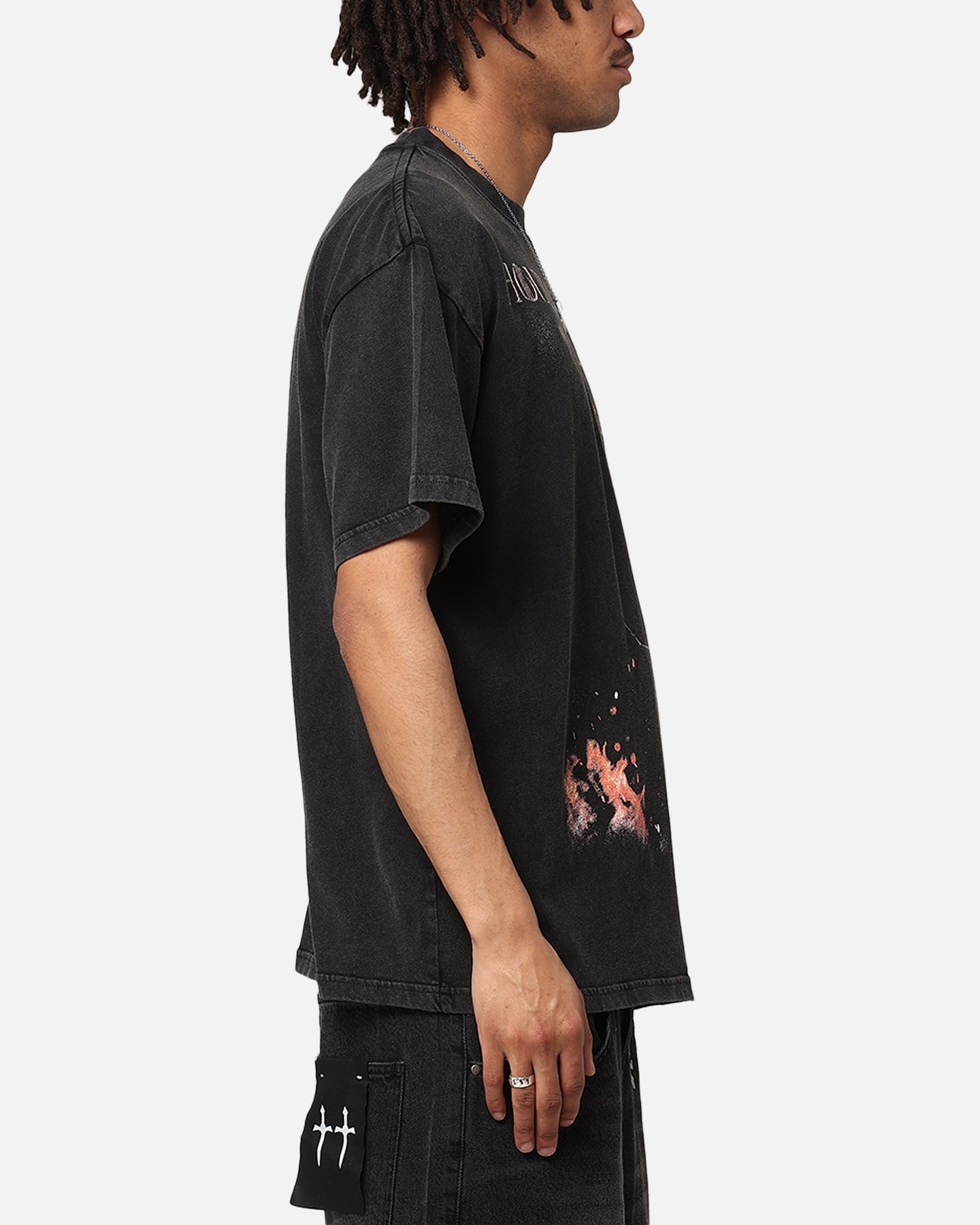 Goat Crew X House Of The Dragons Blood Vintage T-Shirt Black Acidwash