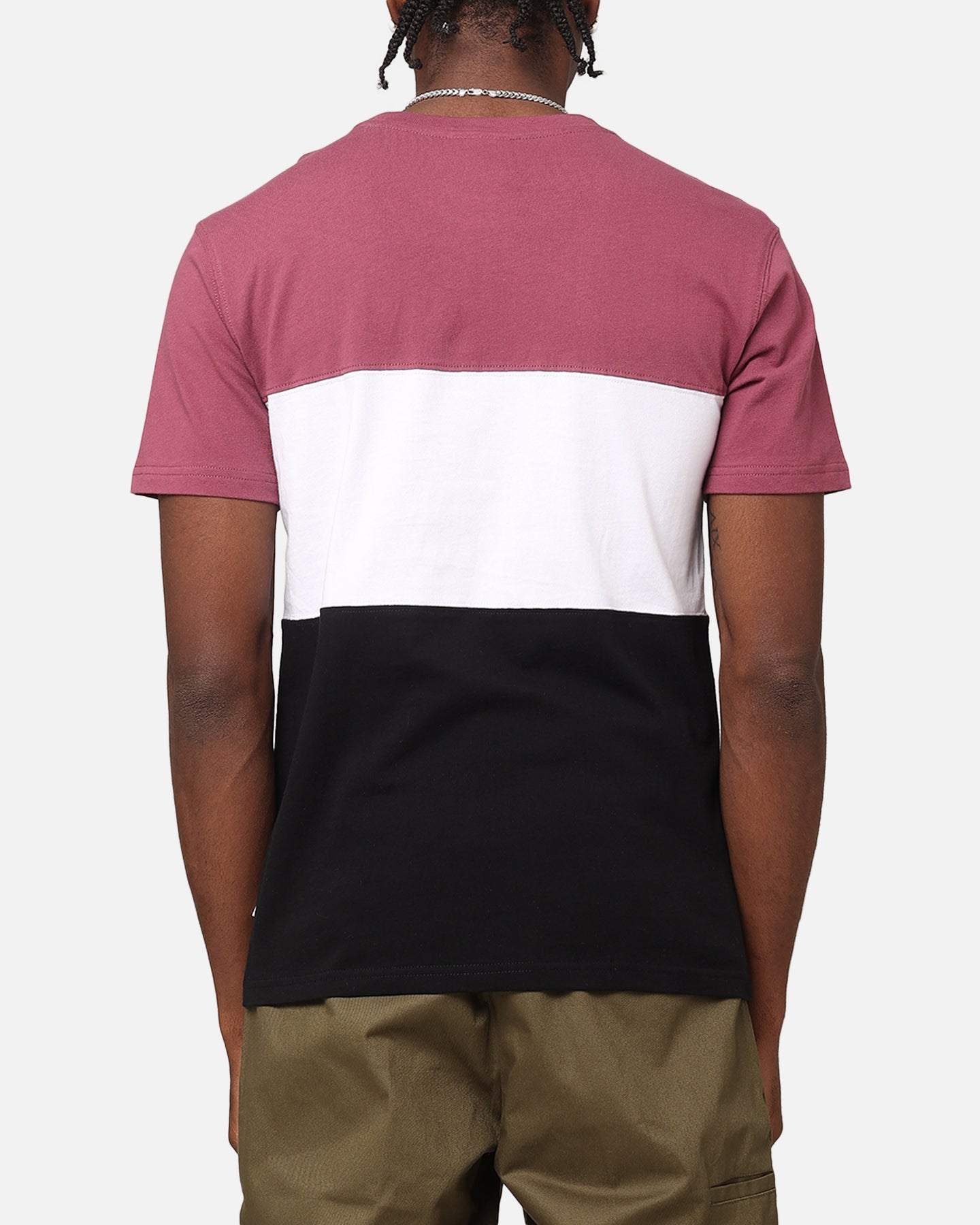 Carre Boost Panel T-Shirt Maroon/White/Black