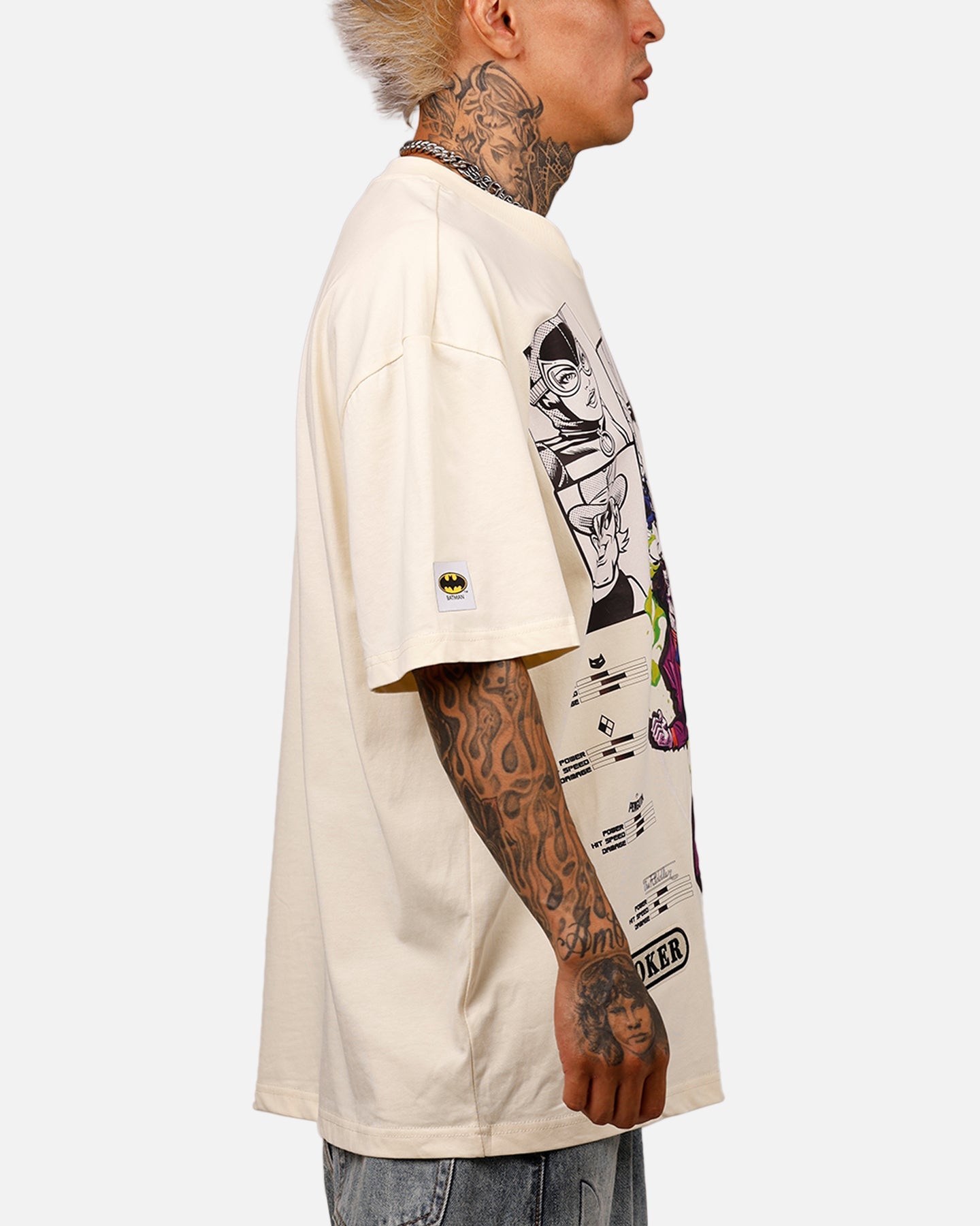 Freeze Max DC Batman The Joker Team Mayhem 'Troublemakers' T-Shirt Eggshell