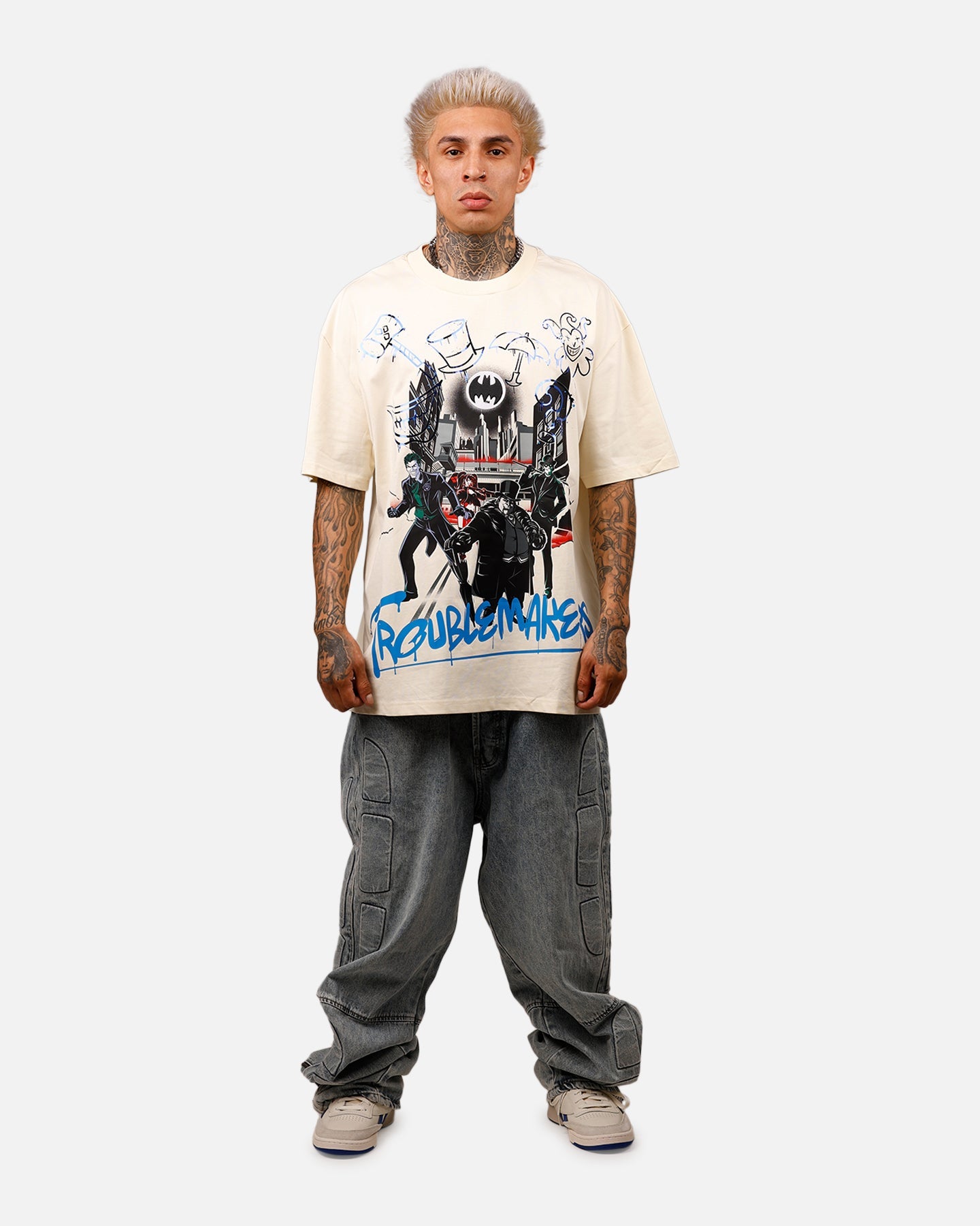 Freeze Max DC Batman Troublemakers T-Shirt Eggshell