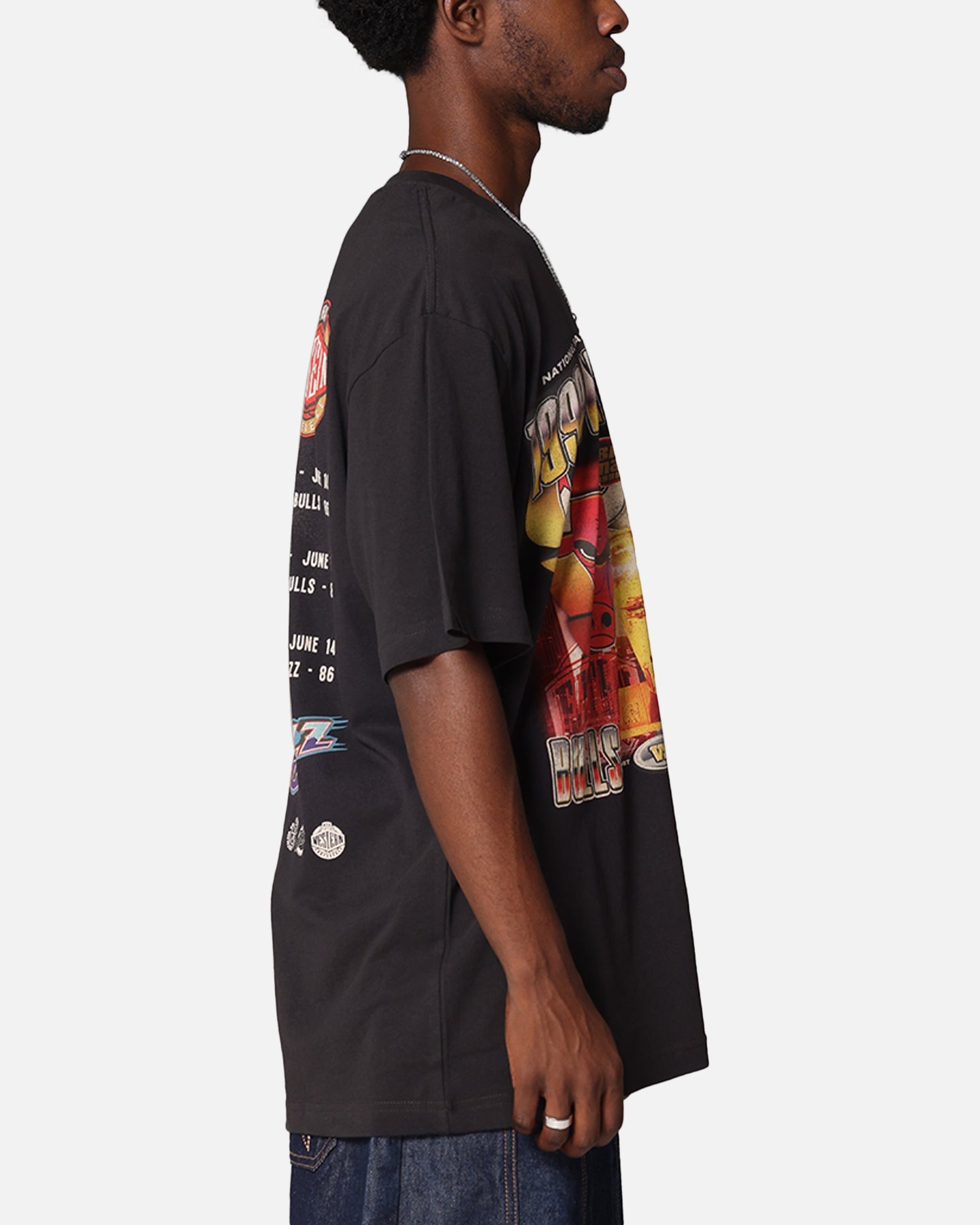 Mitchell & Ness Chicago Bulls Vs. Utah Jazz 1998 Legendary Finals T-Shirt Faded Black