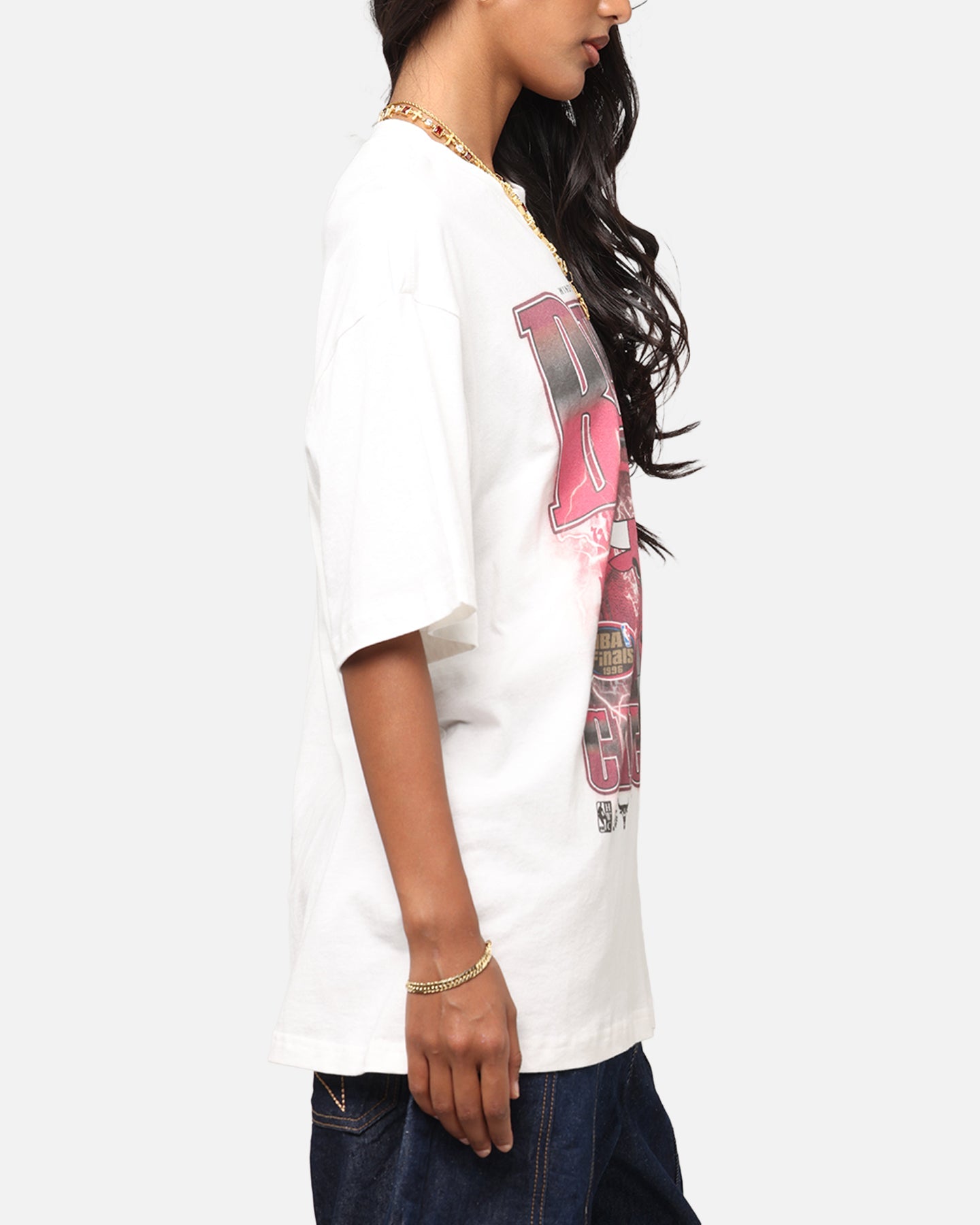 Mitchell & Ness Chicago Bulls City Strike T-Shirt Vintage White Style001