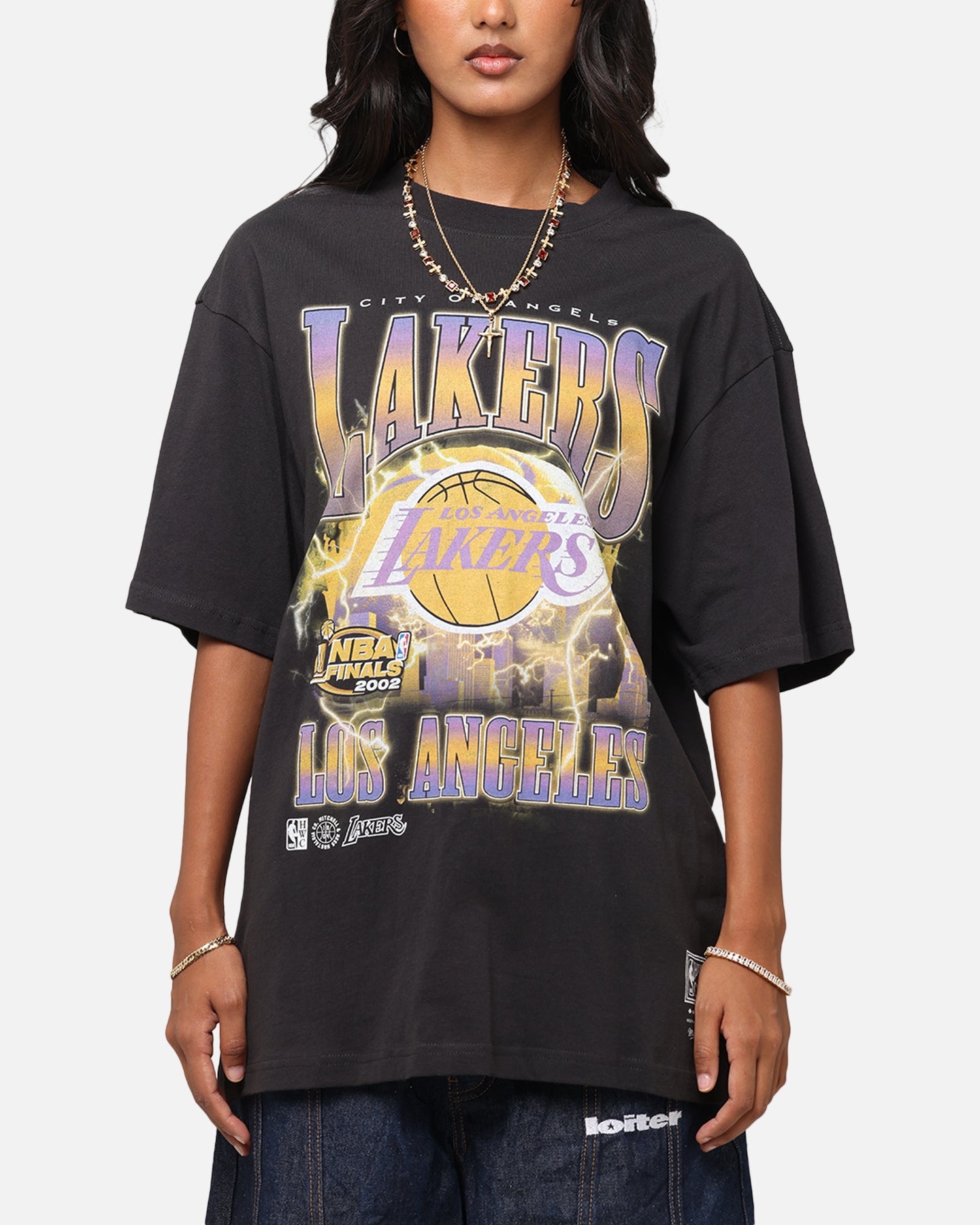 Mitchell & Ness Los Angeles Lakers City Strike T-Shirt Faded Black Style001