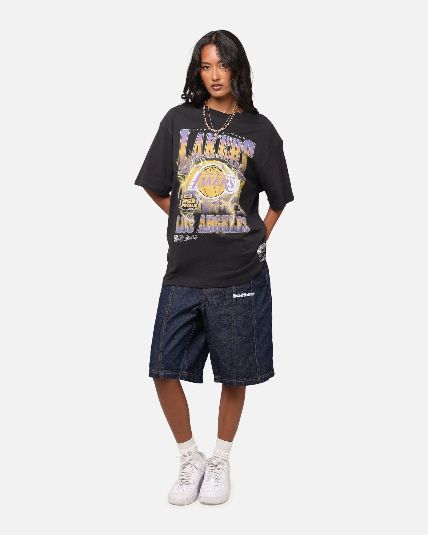 Mitchell & Ness Los Angeles Lakers City Strike T-Shirt Faded Black Style001