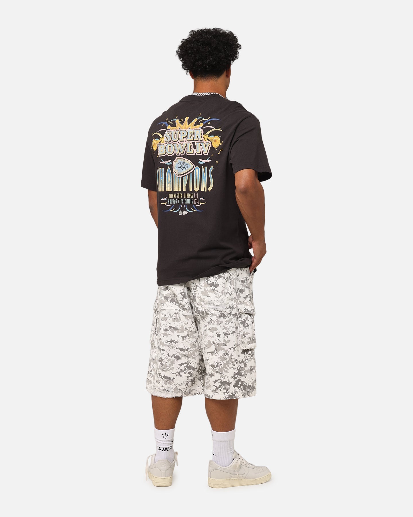 Mitchell & Ness New Orleans 1970 Super Bowl IV Match Up T-Shirt Faded Black
