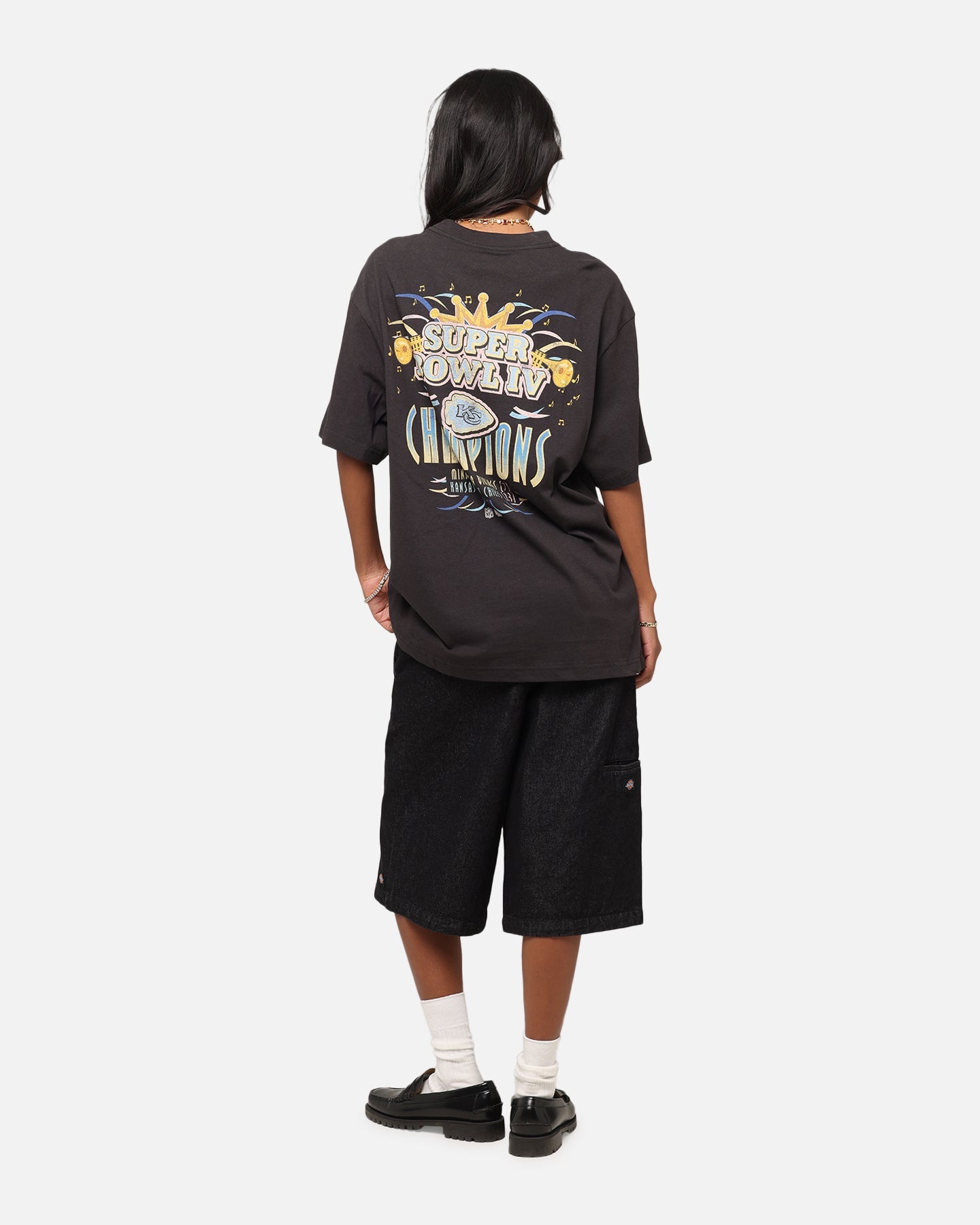 Mitchell & Ness New Orleans 1970 Super Bowl IV Match Up T-Shirt Faded Black Style001