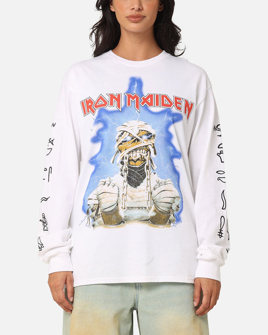 Iron Maiden World Slavery Tour Long Sleeve T-Shirt White Style001