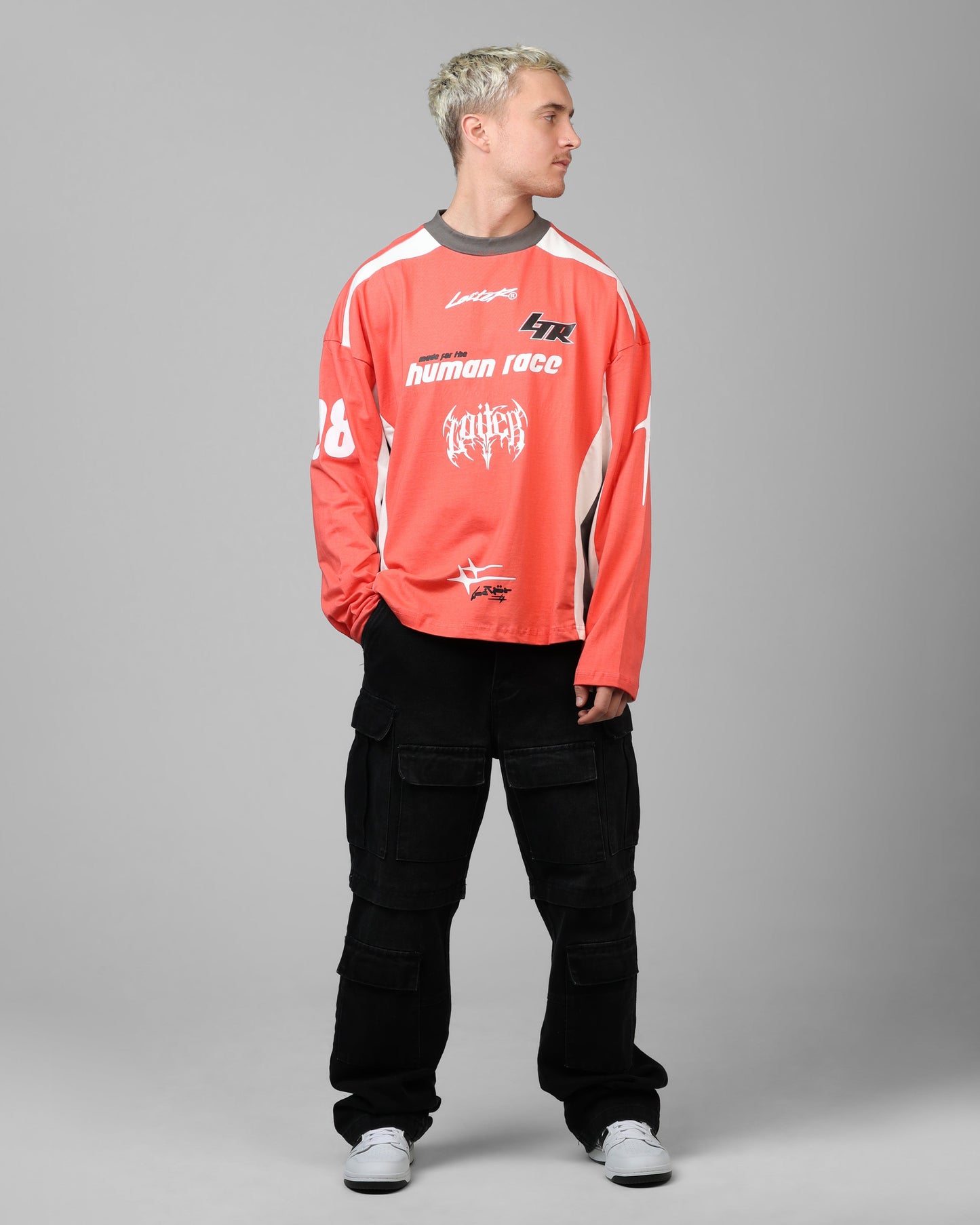 Loiter Night Crawler Long Sleeve T-Shirt Red/Black
