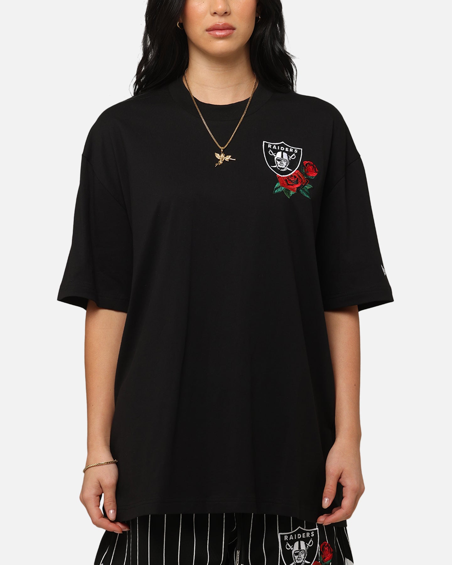 New Era Las Vegas Raiders Rose Oversized T-Shirt Black Style001