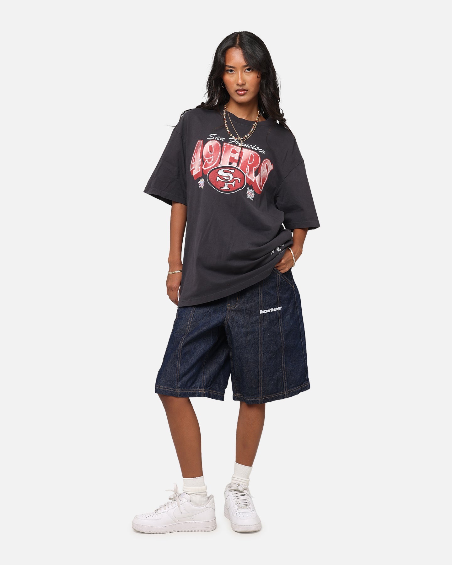 Mitchell & Ness San Francisco 49ers Arch T-Shirt Faded Black Style001