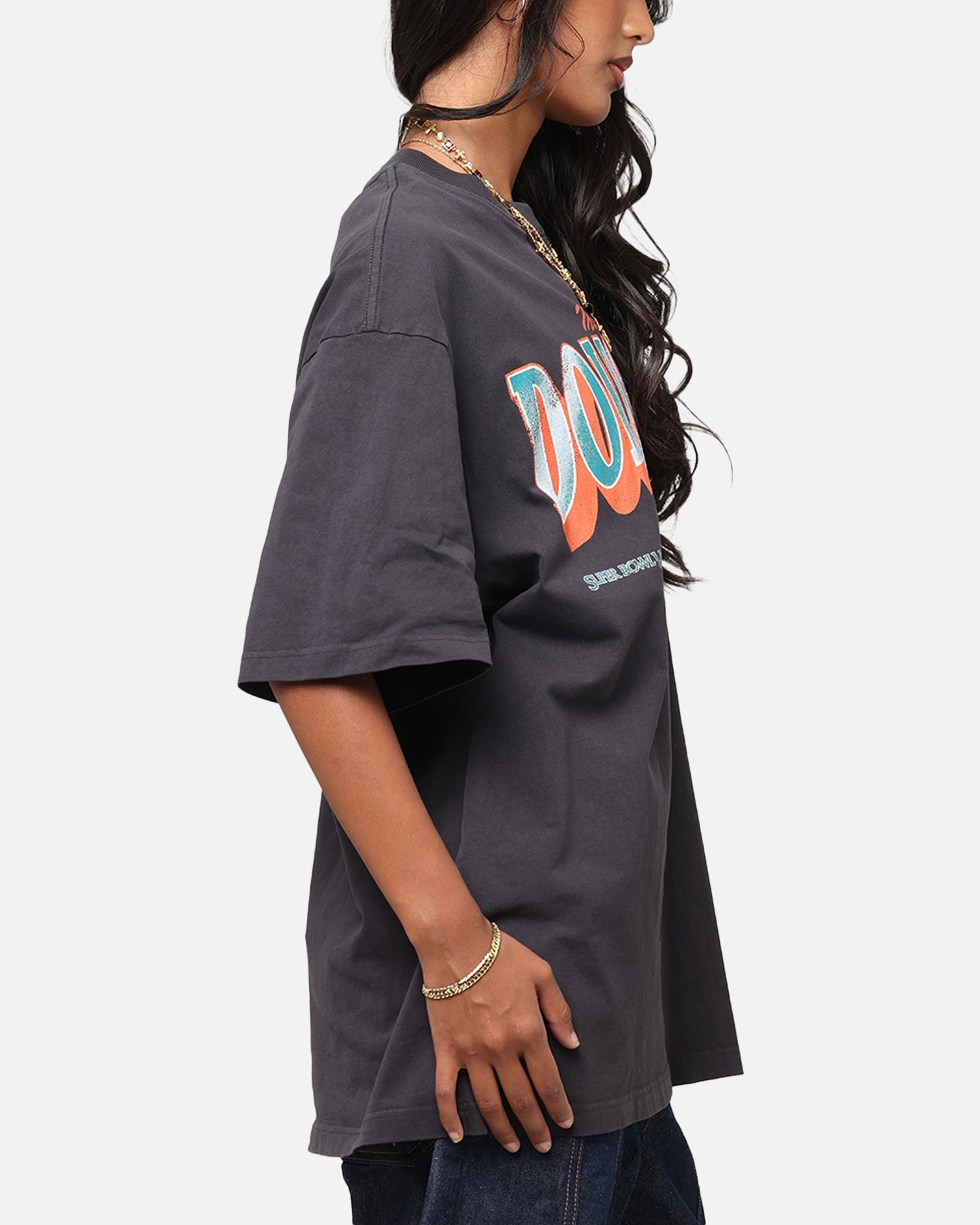 Mitchell & Ness Miami Dolphins Arch T-Shirt Faded Black Style001