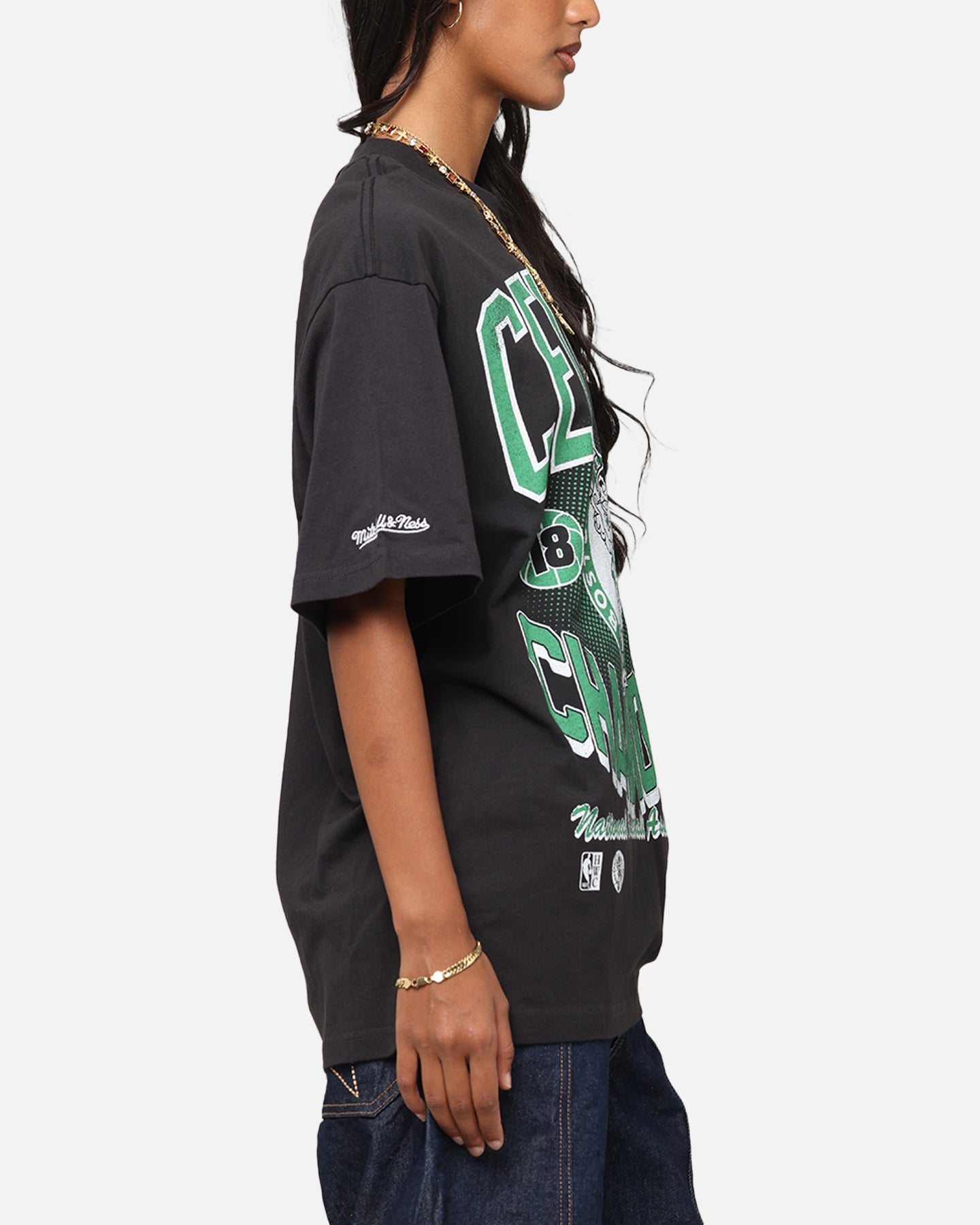 Mitchell & Ness Boston Celtics Champions 'Luck of the Irish' T-Shirt Faded Black Style001