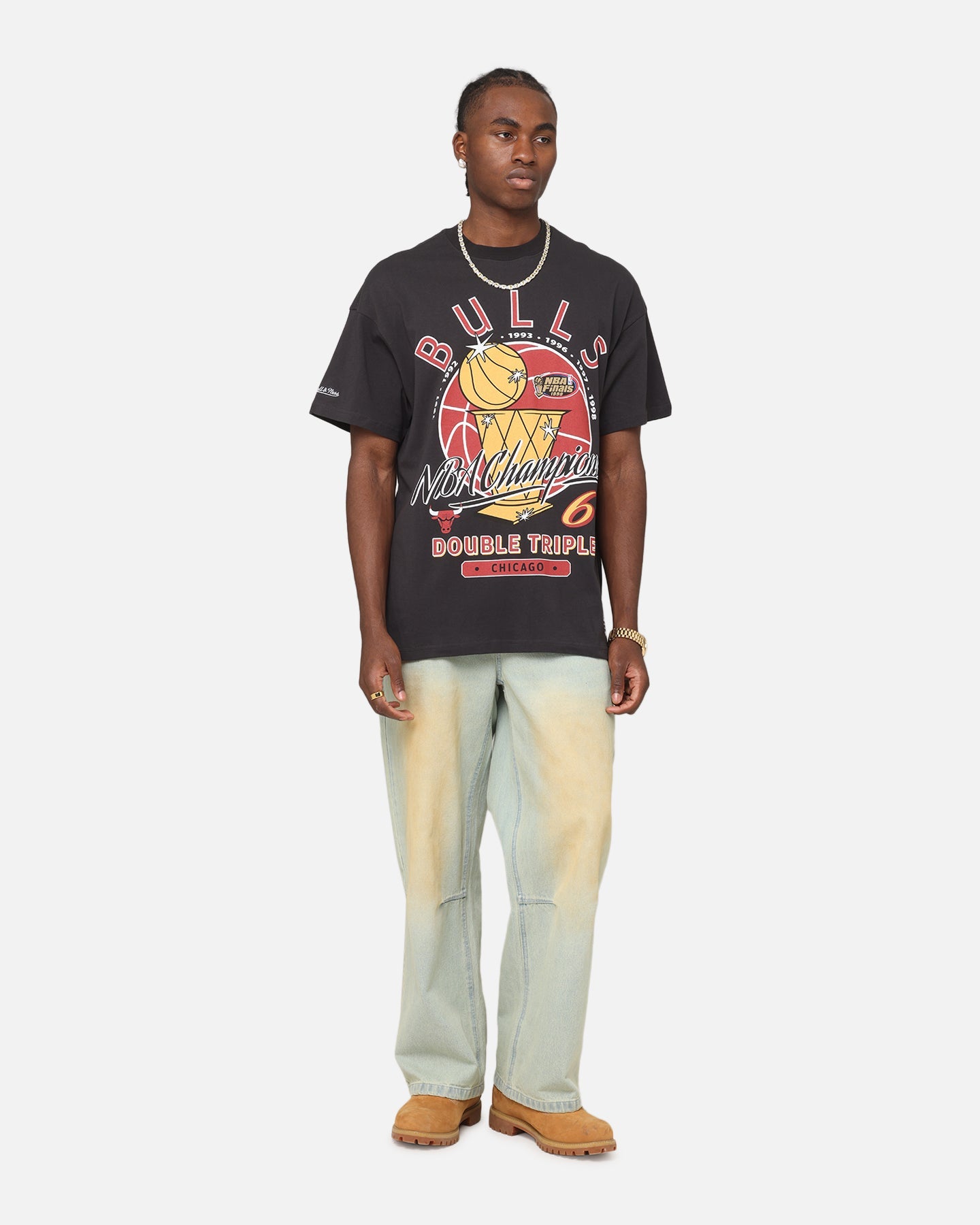 Mitchell & Ness Chicago Bulls Champions Report "Champ Pack" T-Shirt Faded Black