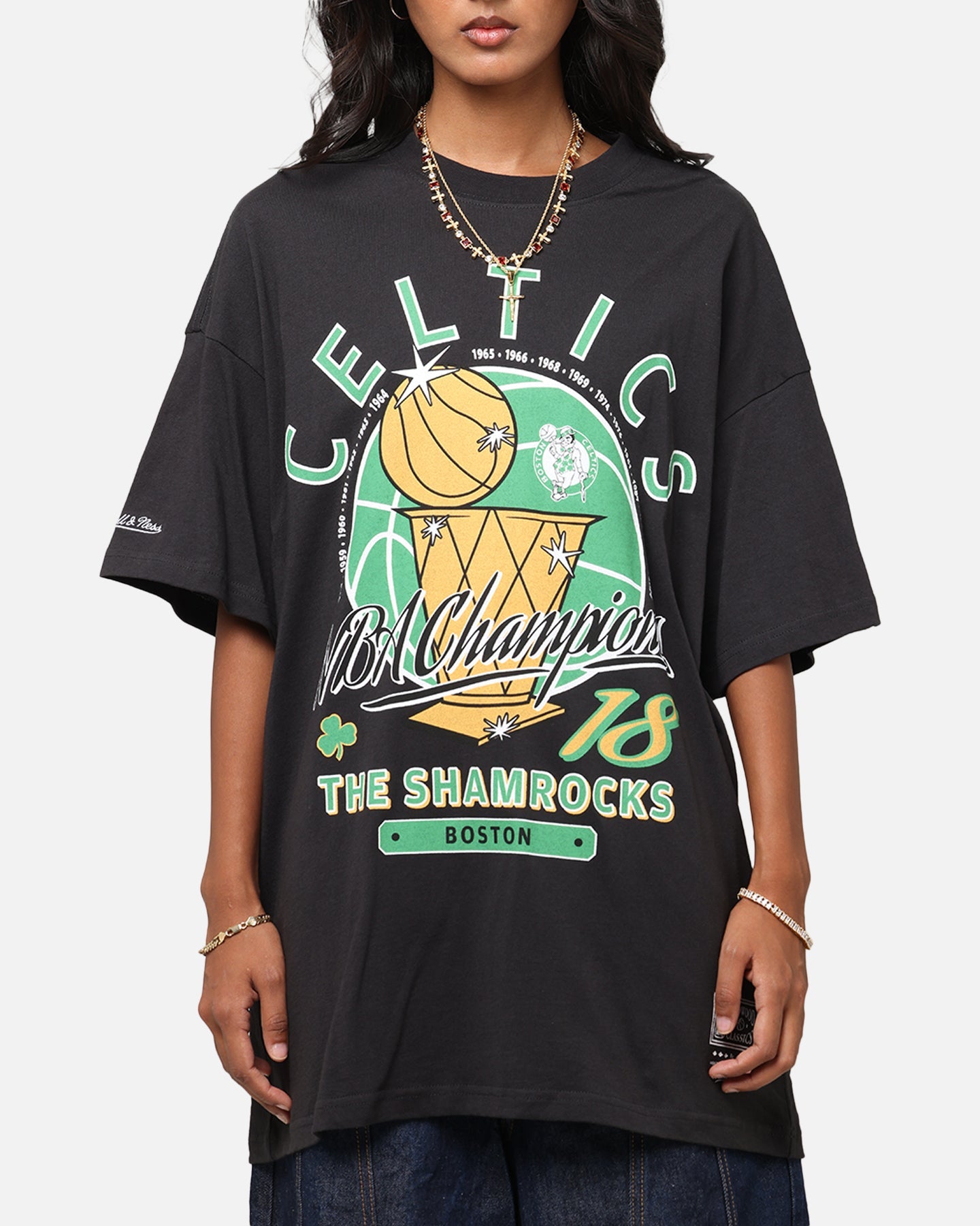 Mitchell & Ness Boston Celtics Champions Report "Champ Pack" T-Shirt Faded Black Style001