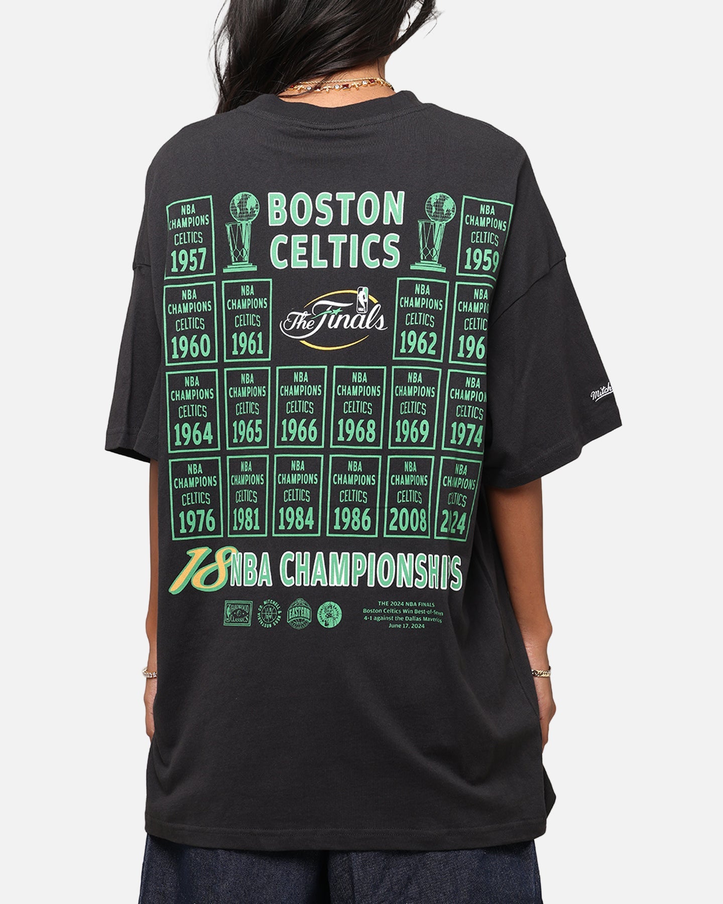 Mitchell & Ness Boston Celtics Champions Report "Champ Pack" T-Shirt Faded Black Style001