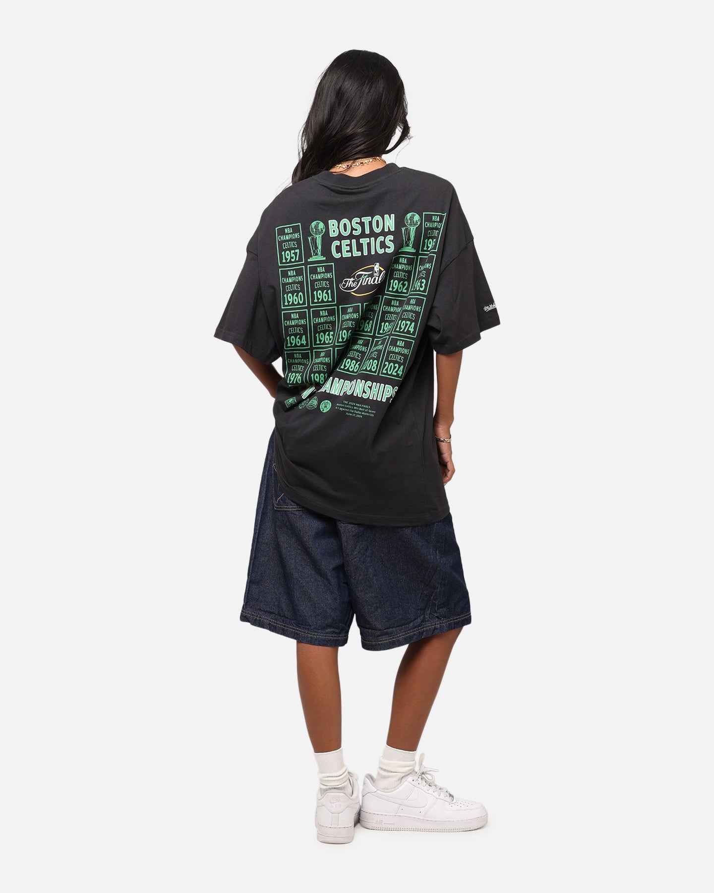 Mitchell & Ness Boston Celtics Champions Report "Champ Pack" T-Shirt Faded Black Style001