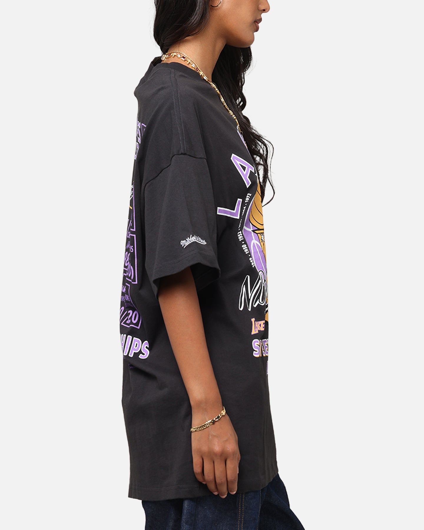 Mitchell & Ness Los Angeles Lakers Champions Report "Champ Pack" T-Shirt Faded Black Style001