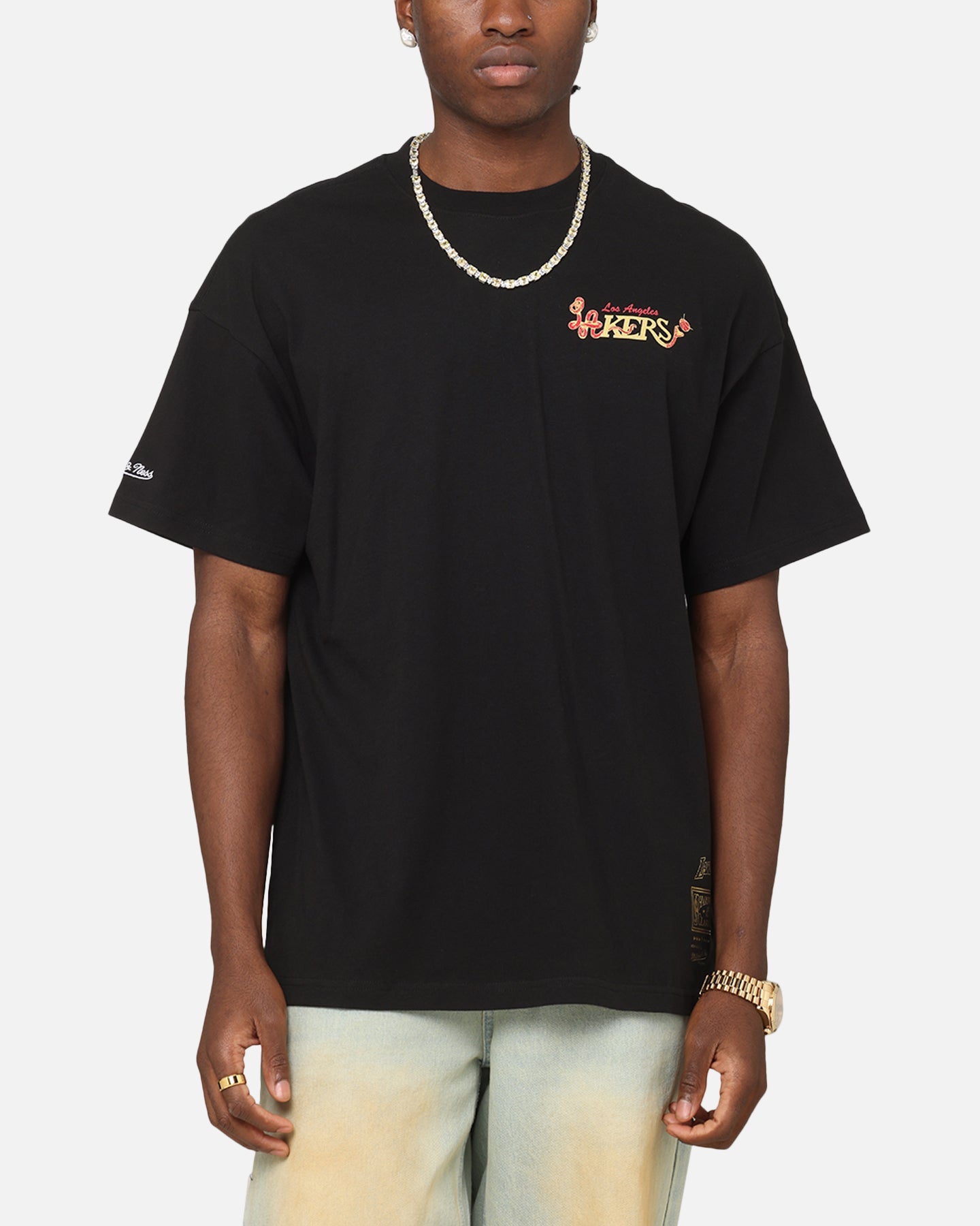 Mitchell & Ness Los Angeles Lakers Radiograph Gold Rings T-Shirt Faded Black