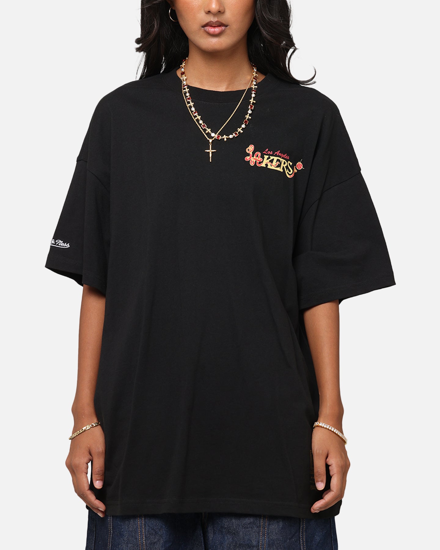 Mitchell & Ness Los Angeles Lakers Radiograph Gold Rings T-Shirt Faded Black Style001