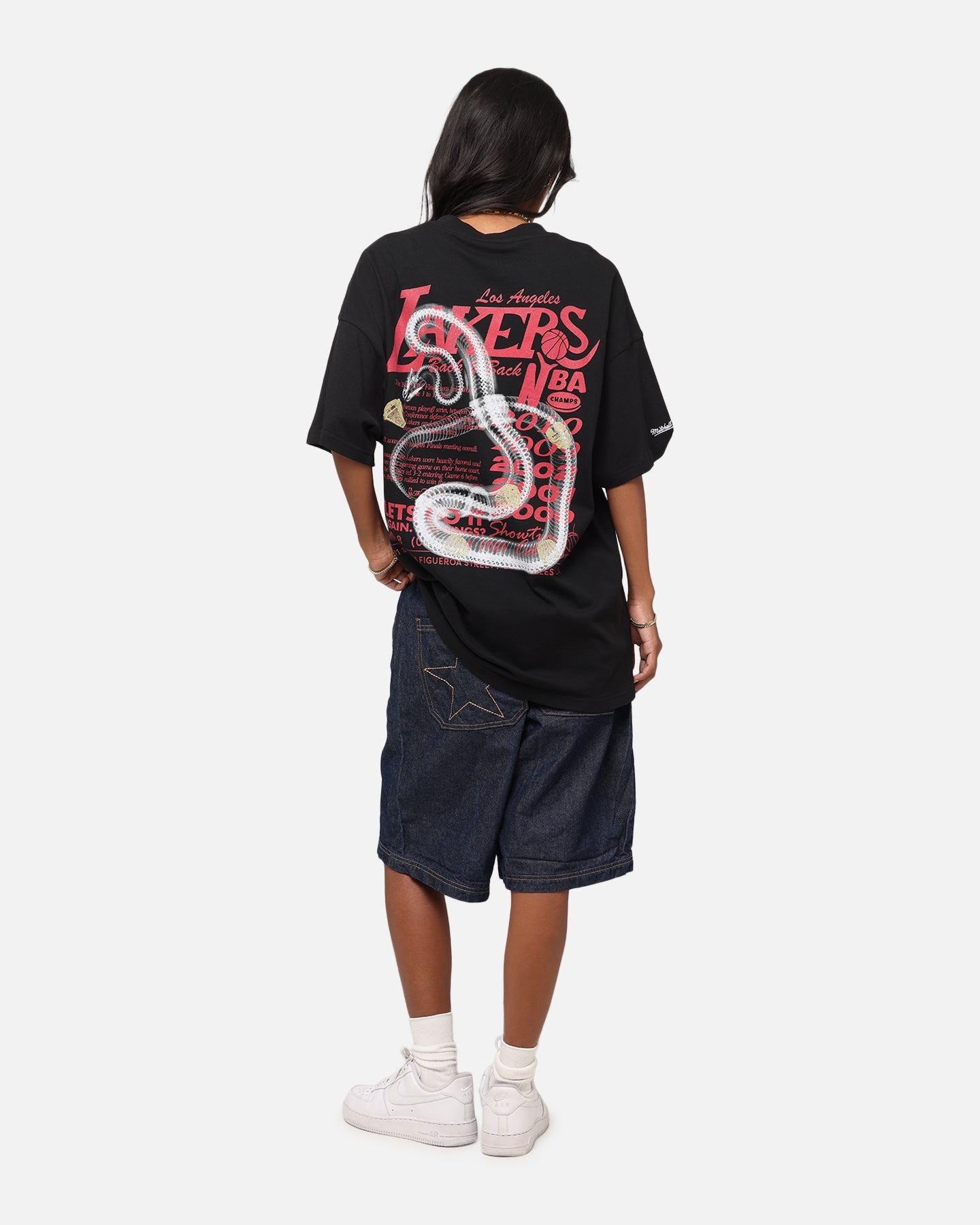 Mitchell & Ness Los Angeles Lakers Radiograph Gold Rings T-Shirt Faded Black Style001