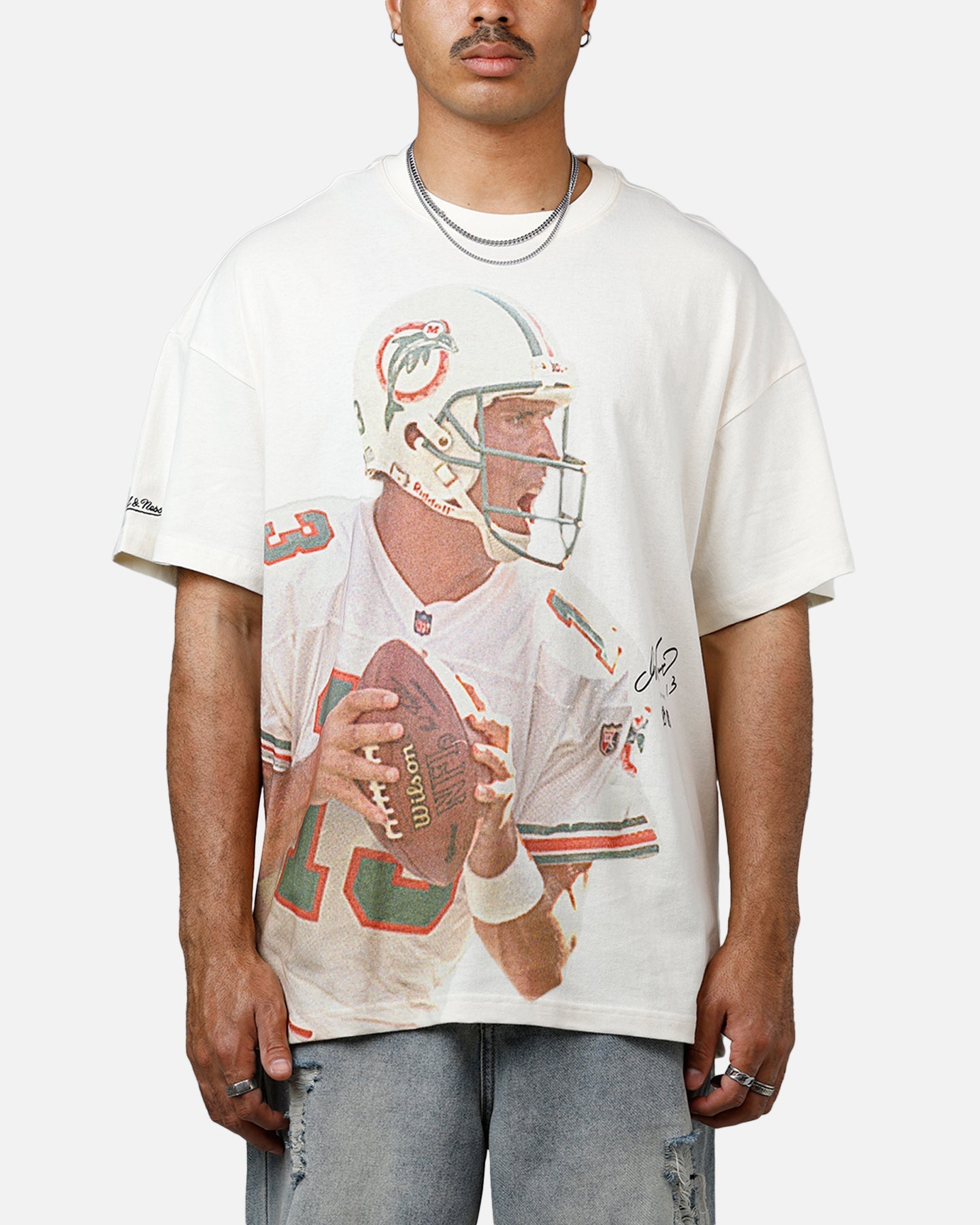 Mitchell & Ness Miami Dolphins Dan Marino T-Shirt Unbleached