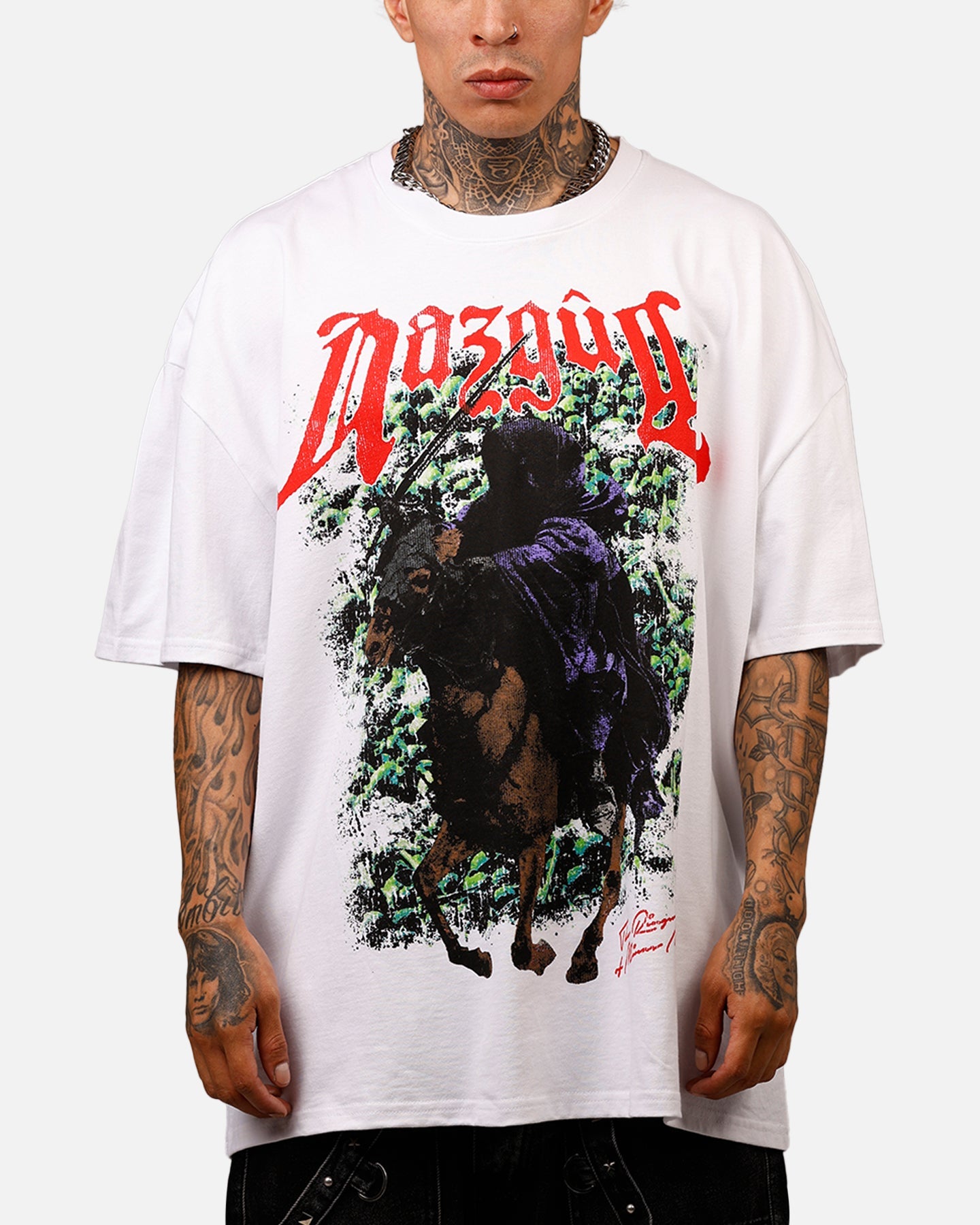 American Thrift X The Lord Of The Rings Nazgul Heavyweight Vintage T-Shirt White