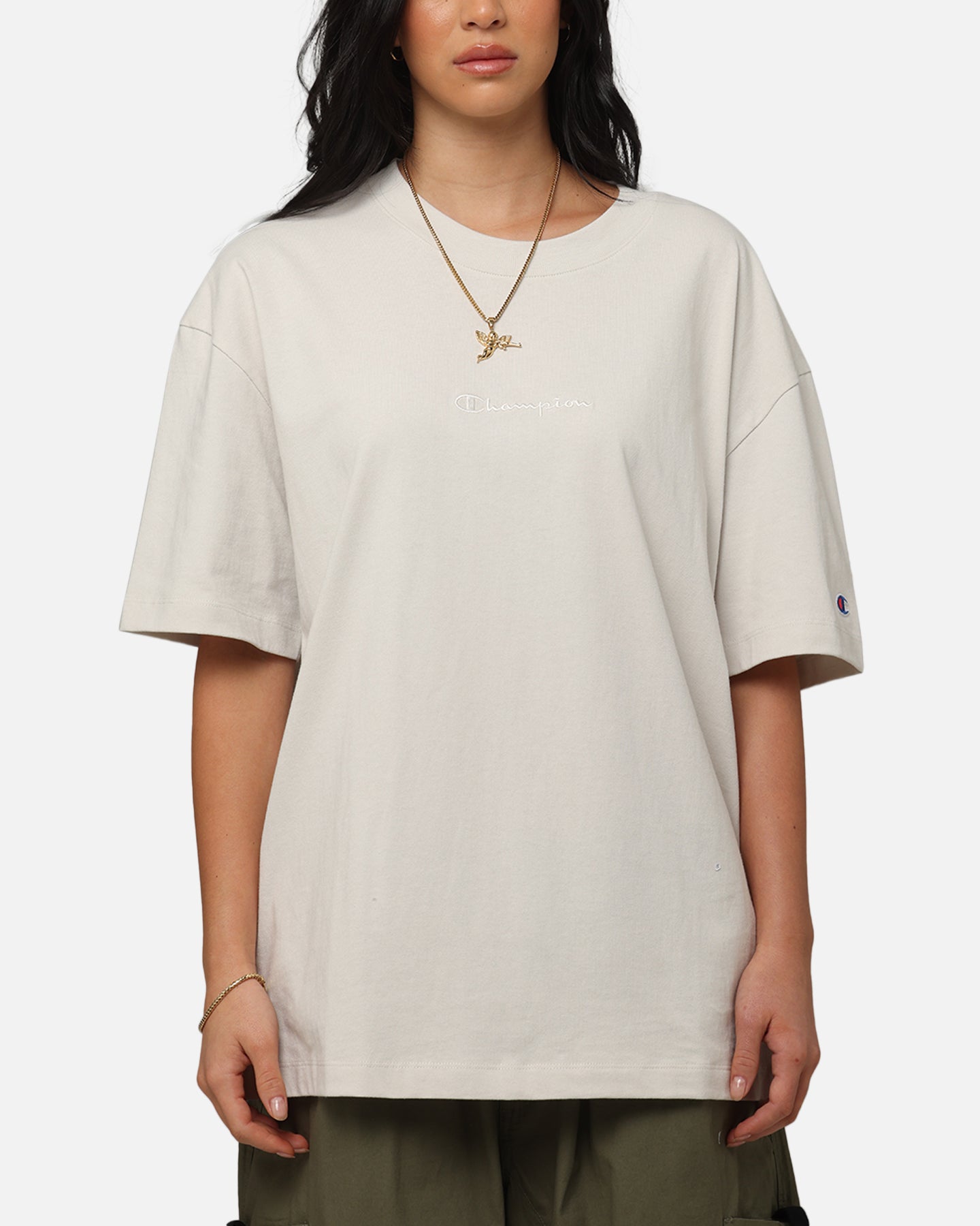 Champion Heritage New Script T-Shirt Sand Style001